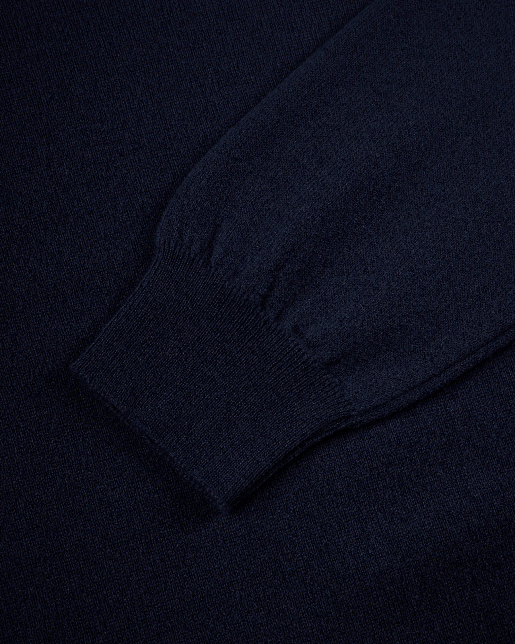 Made-in-Scotland Navy Cashmere Crewneck Sweater