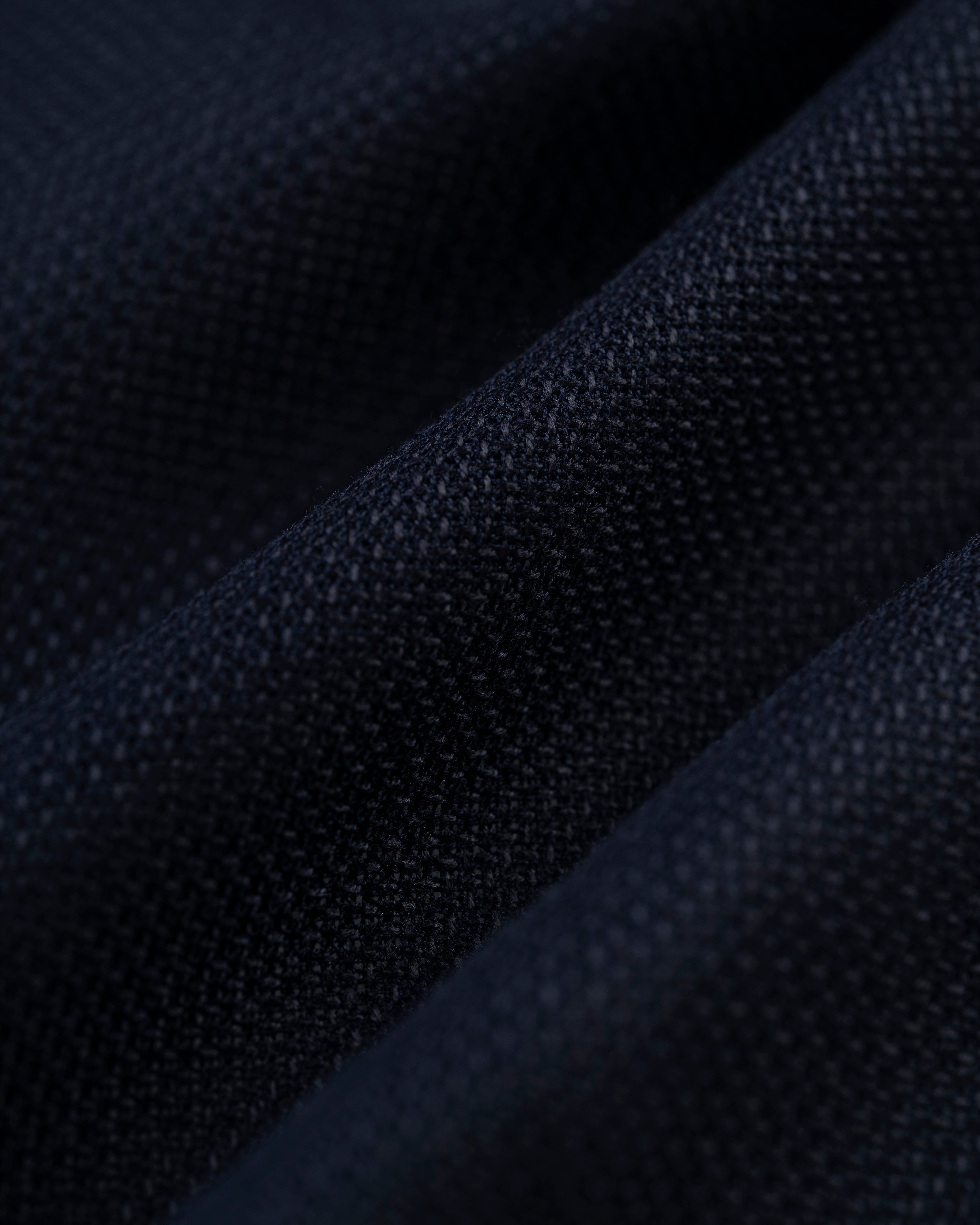 Made-in-Canada Navy Cotton/Wool Open-Weave Hopsack Blazer