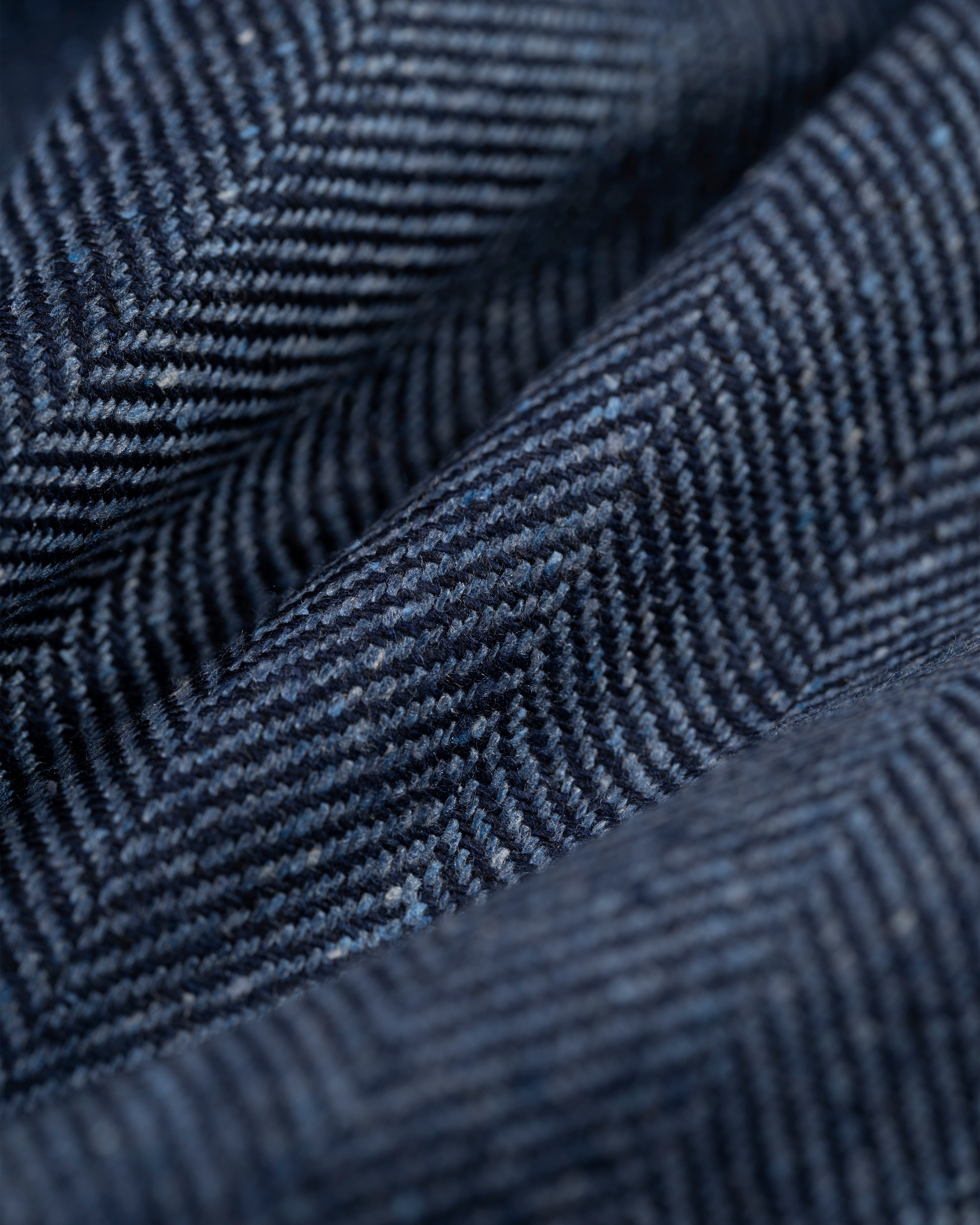 Made-in-Canada Blue Herringbone Silk Sport Coat