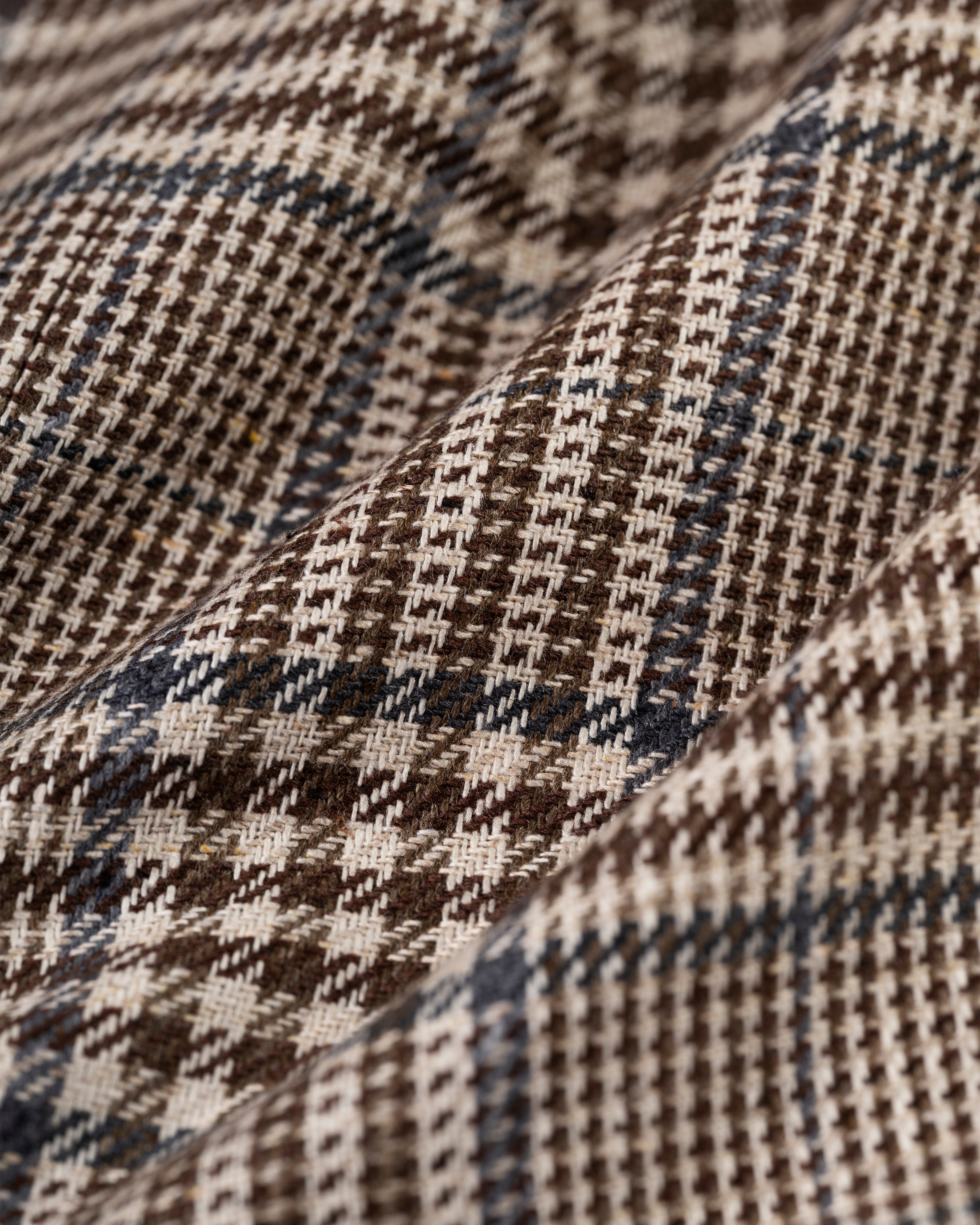 Made-in-Canada Tan & Navy Plaid Silk Sport Coat