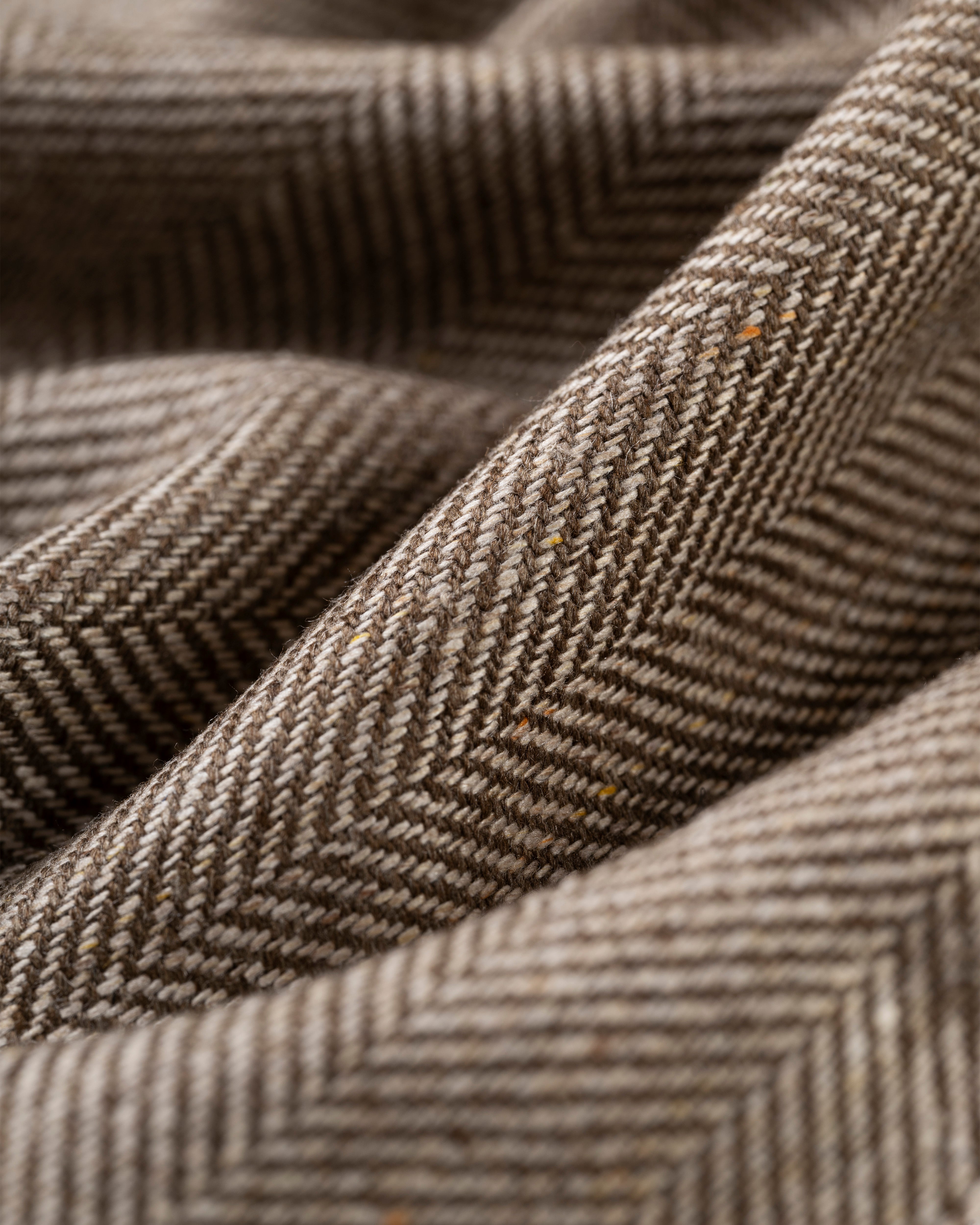 Made-in-Canada Tan Herringbone Silk Sport Coat
