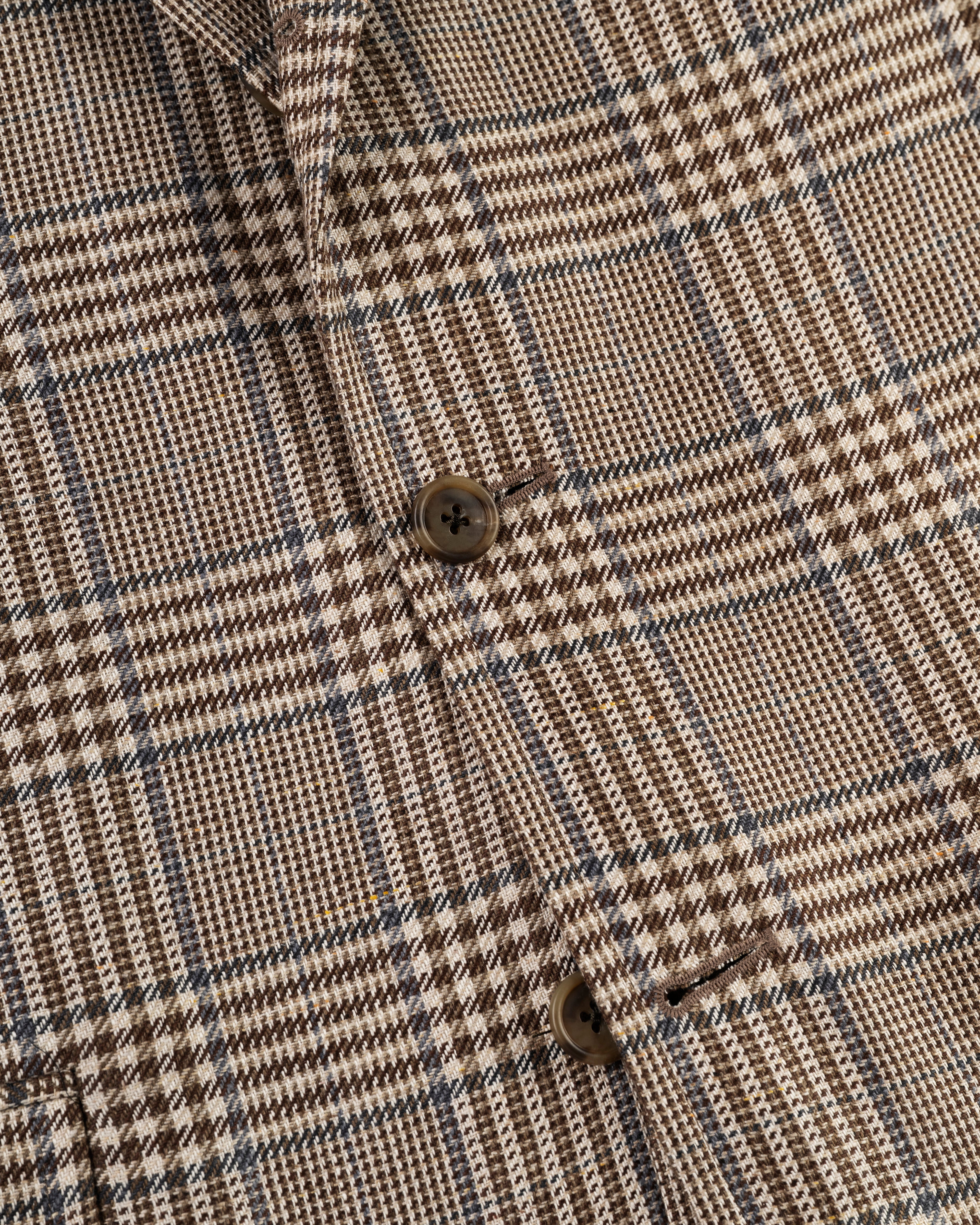 Made-in-Canada Tan & Navy Plaid Silk Sport Coat