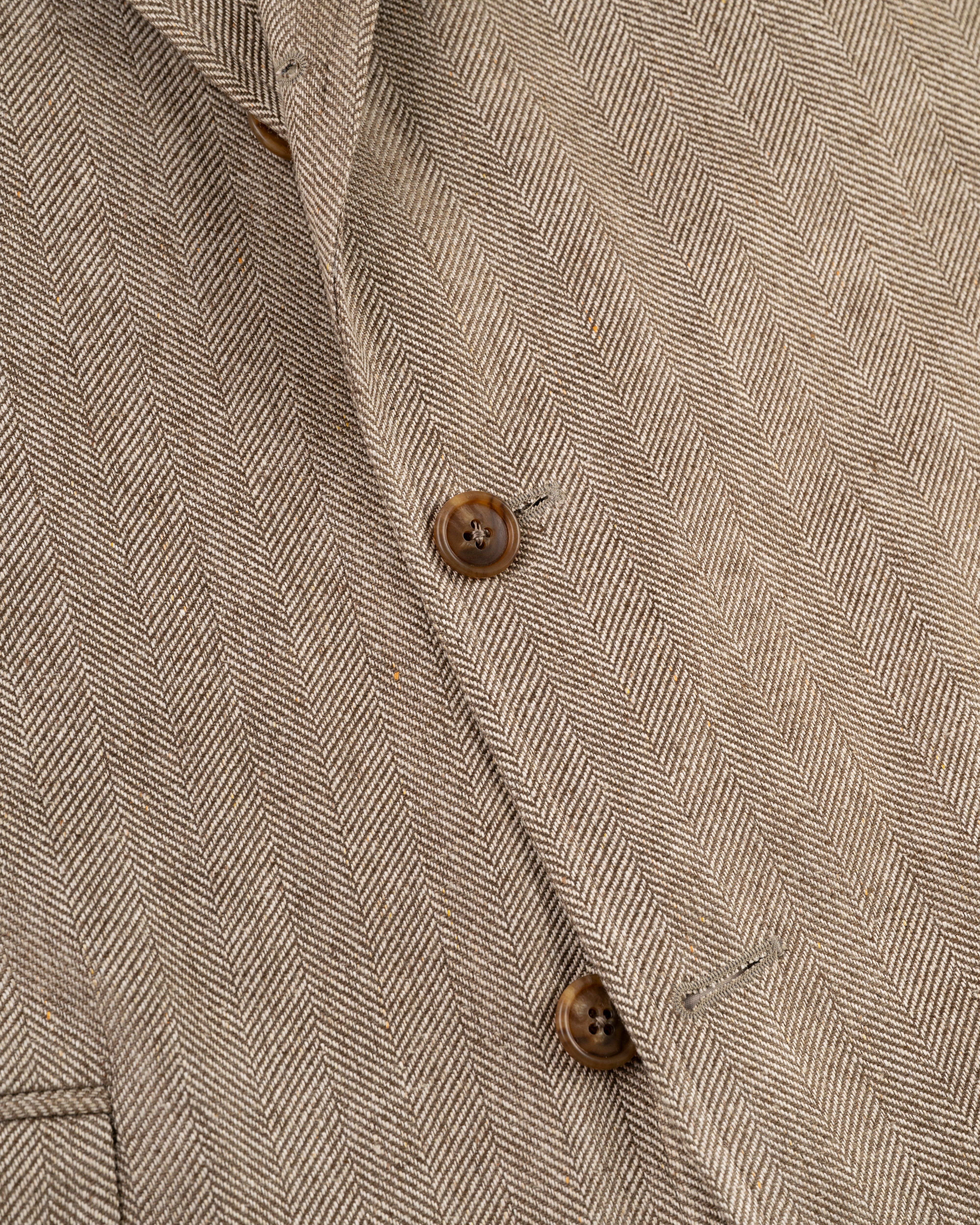 Made-in-Canada Tan Herringbone Silk Sport Coat