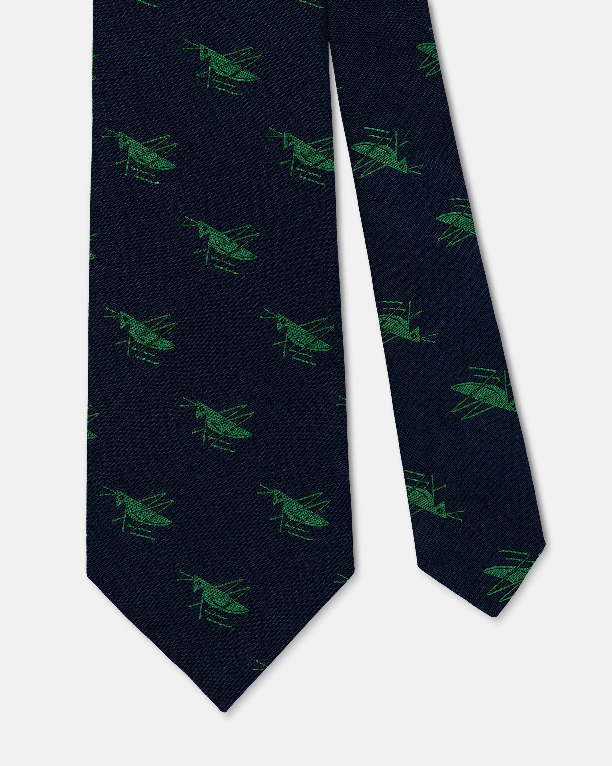 Made-in-England Navy with Kelly Grasshoppers Club Tie