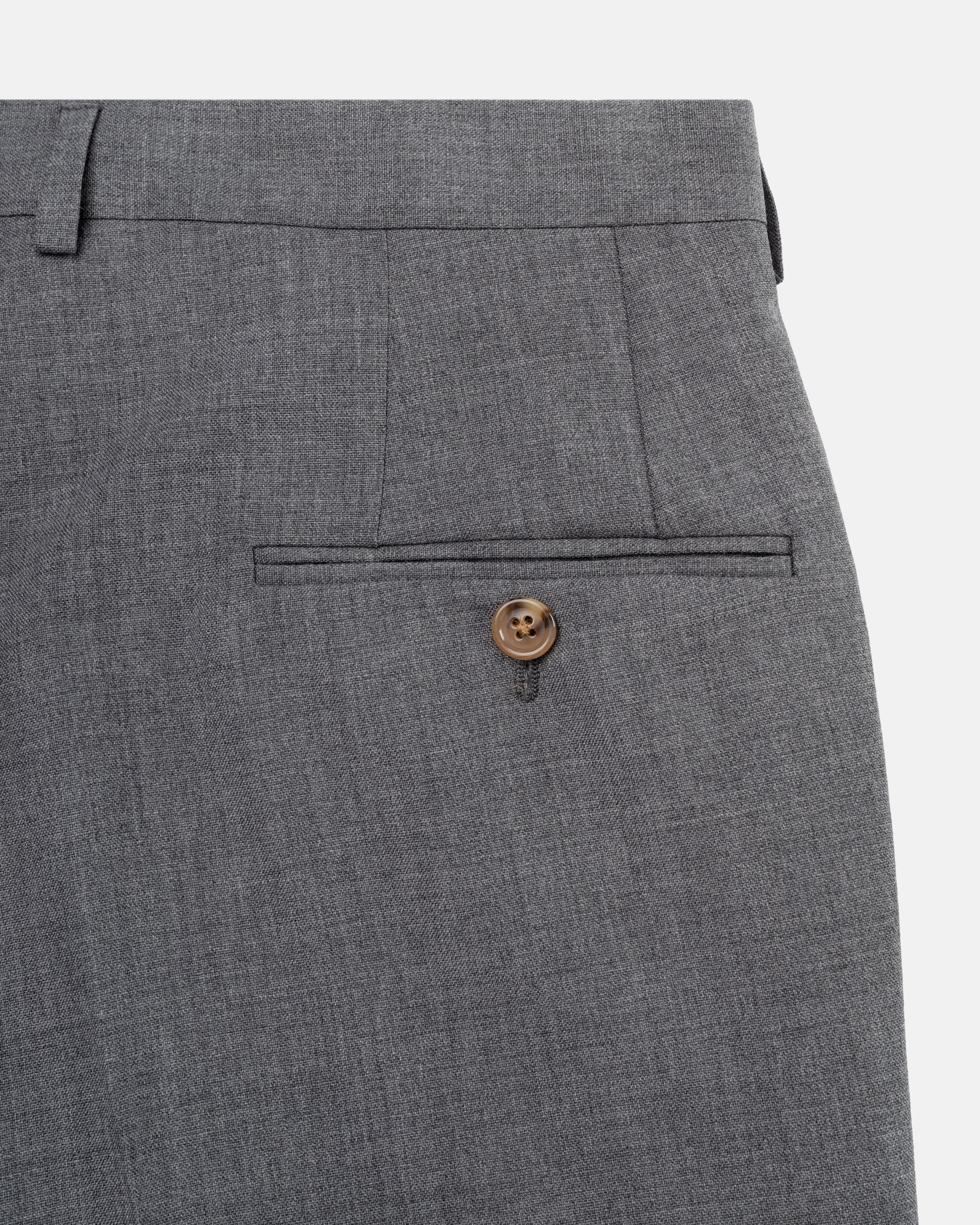Made-in-USA Medium Grey Fox Air Wool Trouser