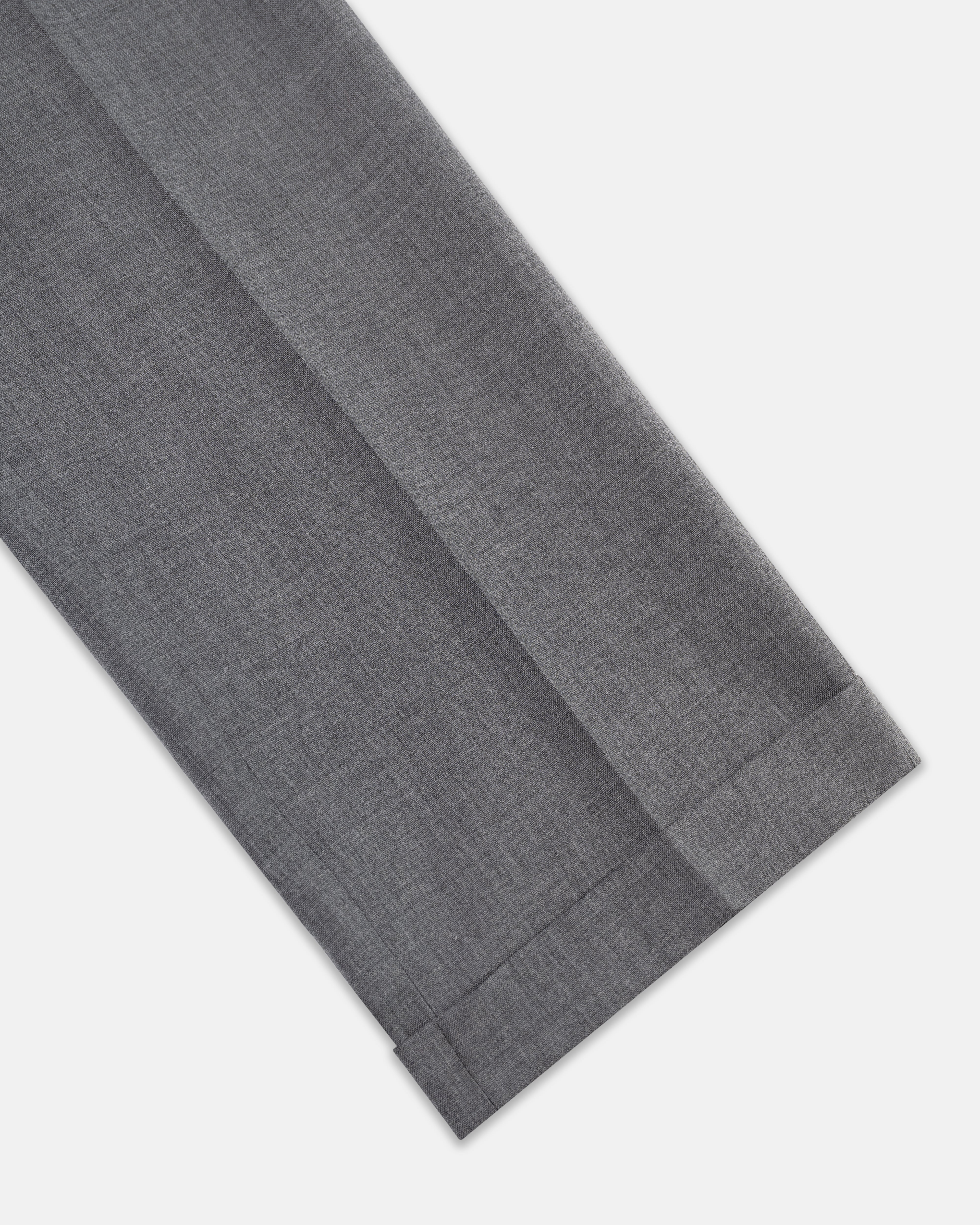 Made-in-USA Medium Grey Fox Air Wool Trouser