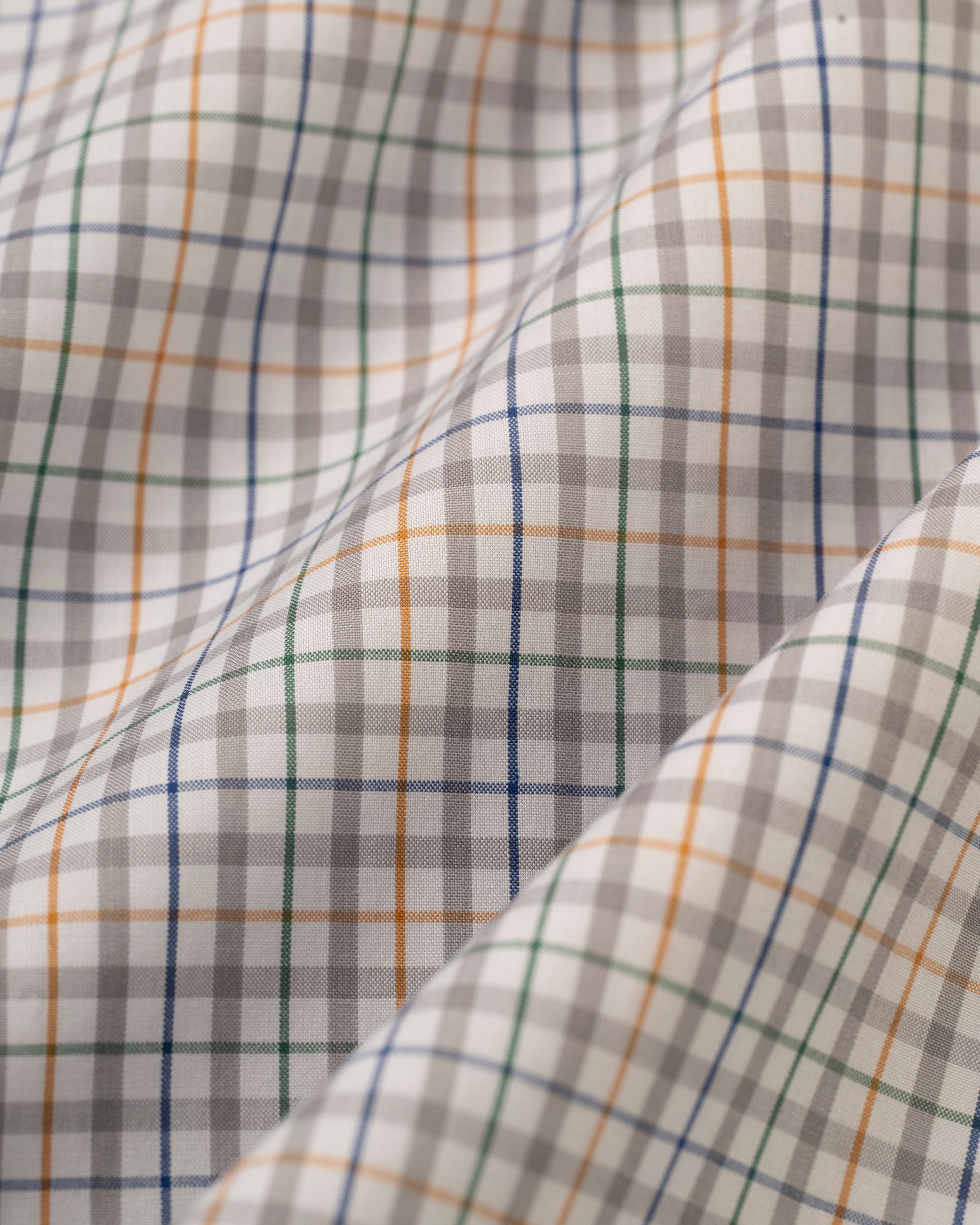 Made-in-USA Grey & Gold Check Sport Shirt - Classic Fit