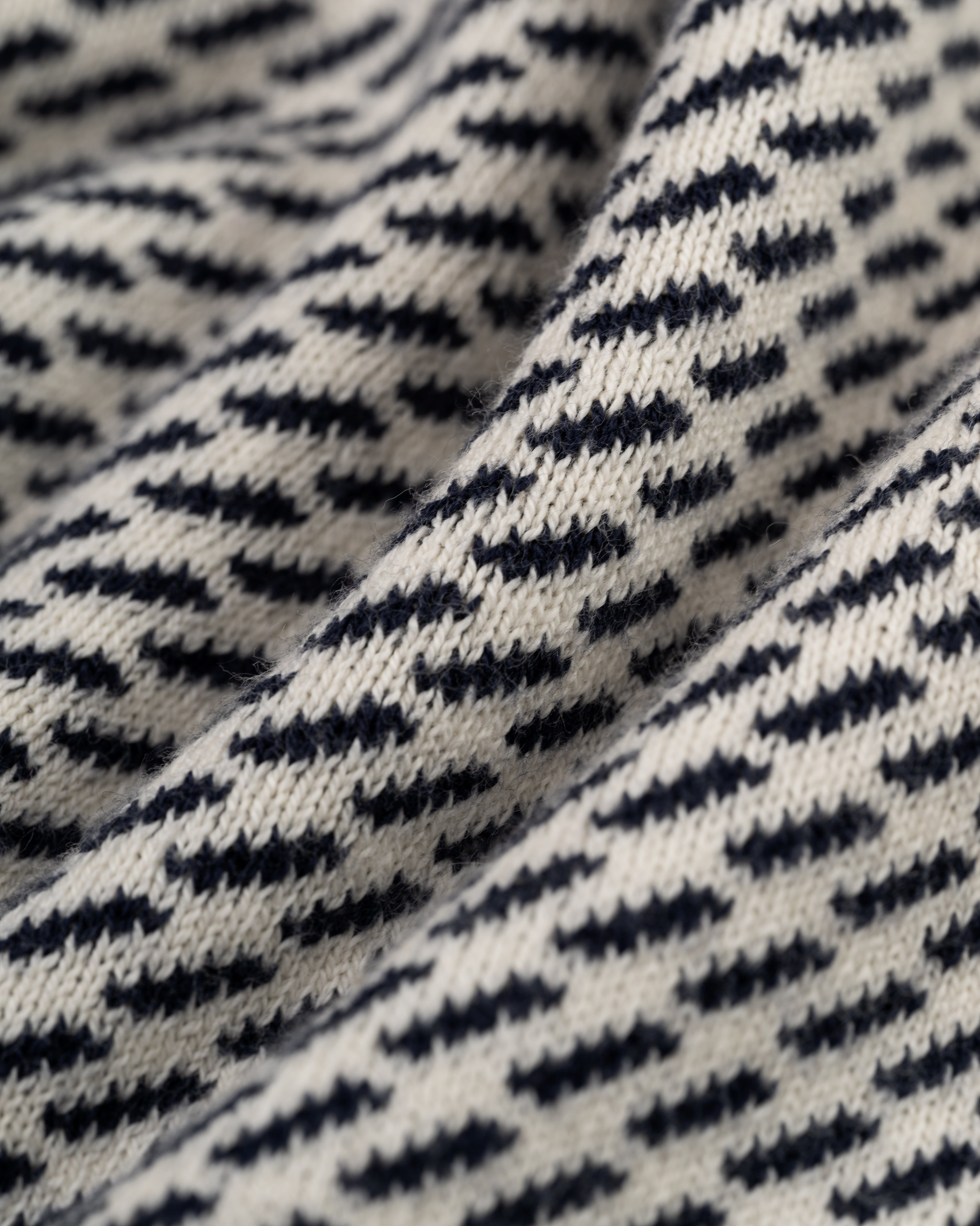 Tic Pattern Quarter Zip Sweater - Classic Fit