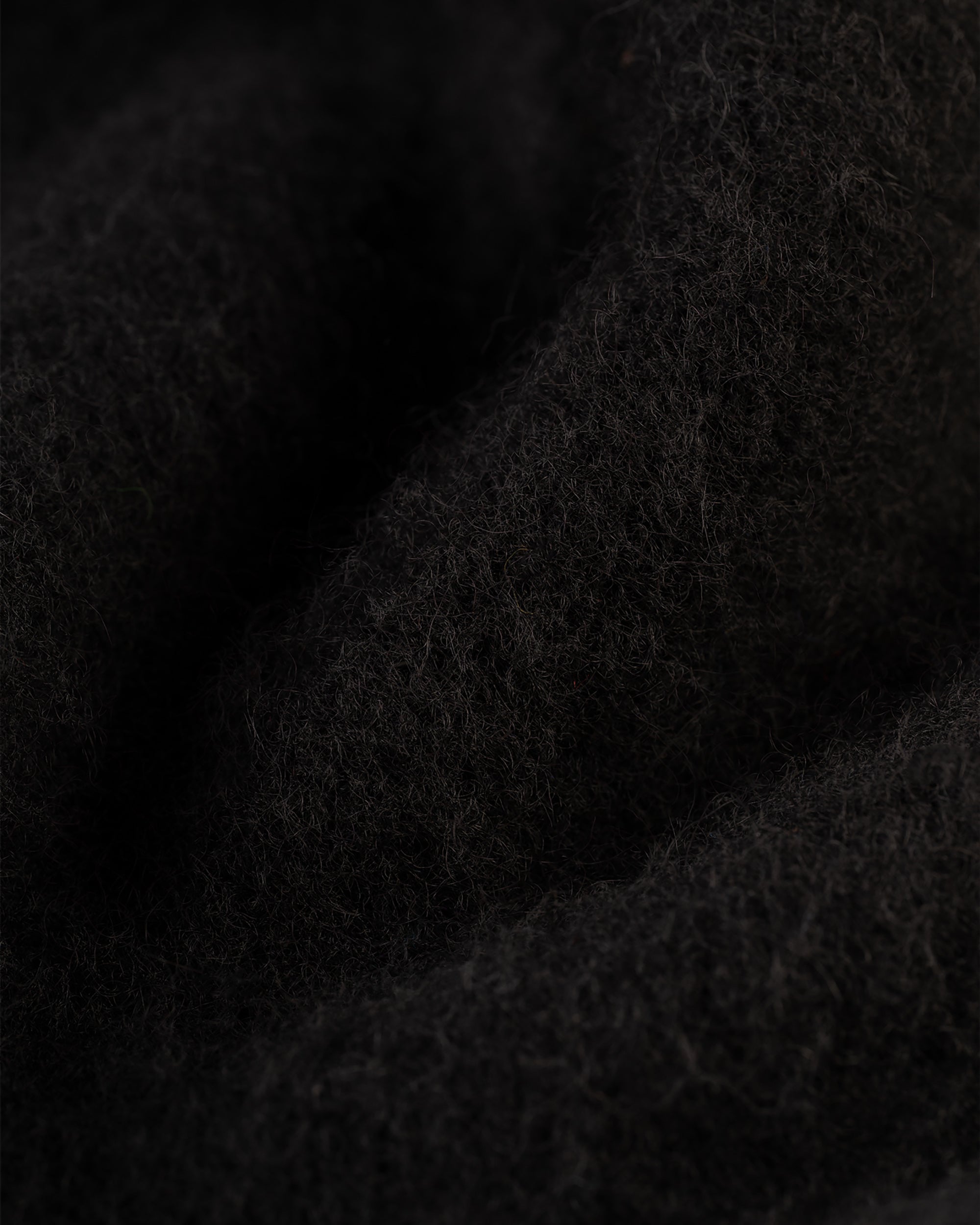 Made-in-Scotland Black Shaggy Dog Sweater - Classic Fit