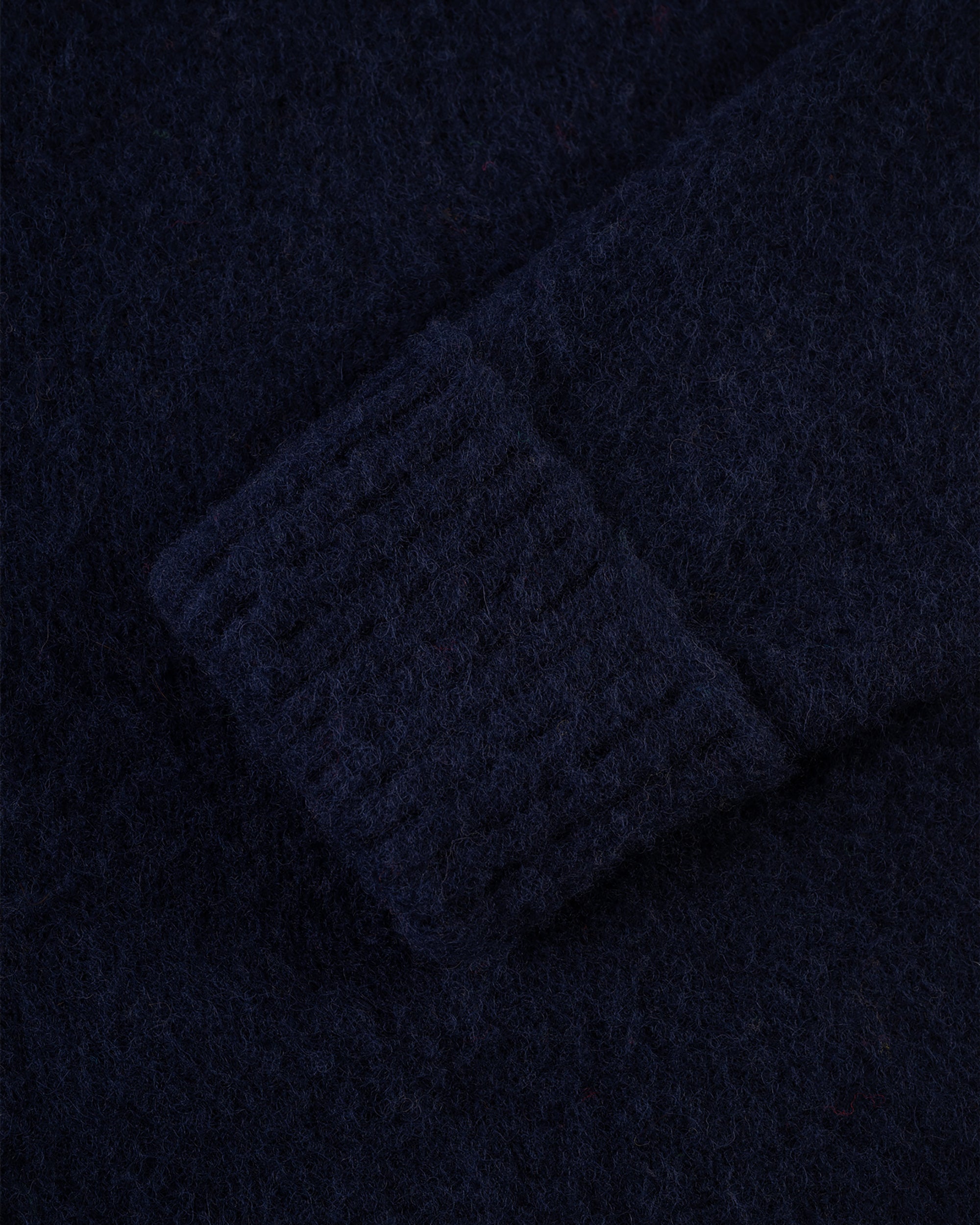 Made-in-Scotland Navy Shaggy Dog Sweater - Classic Fit