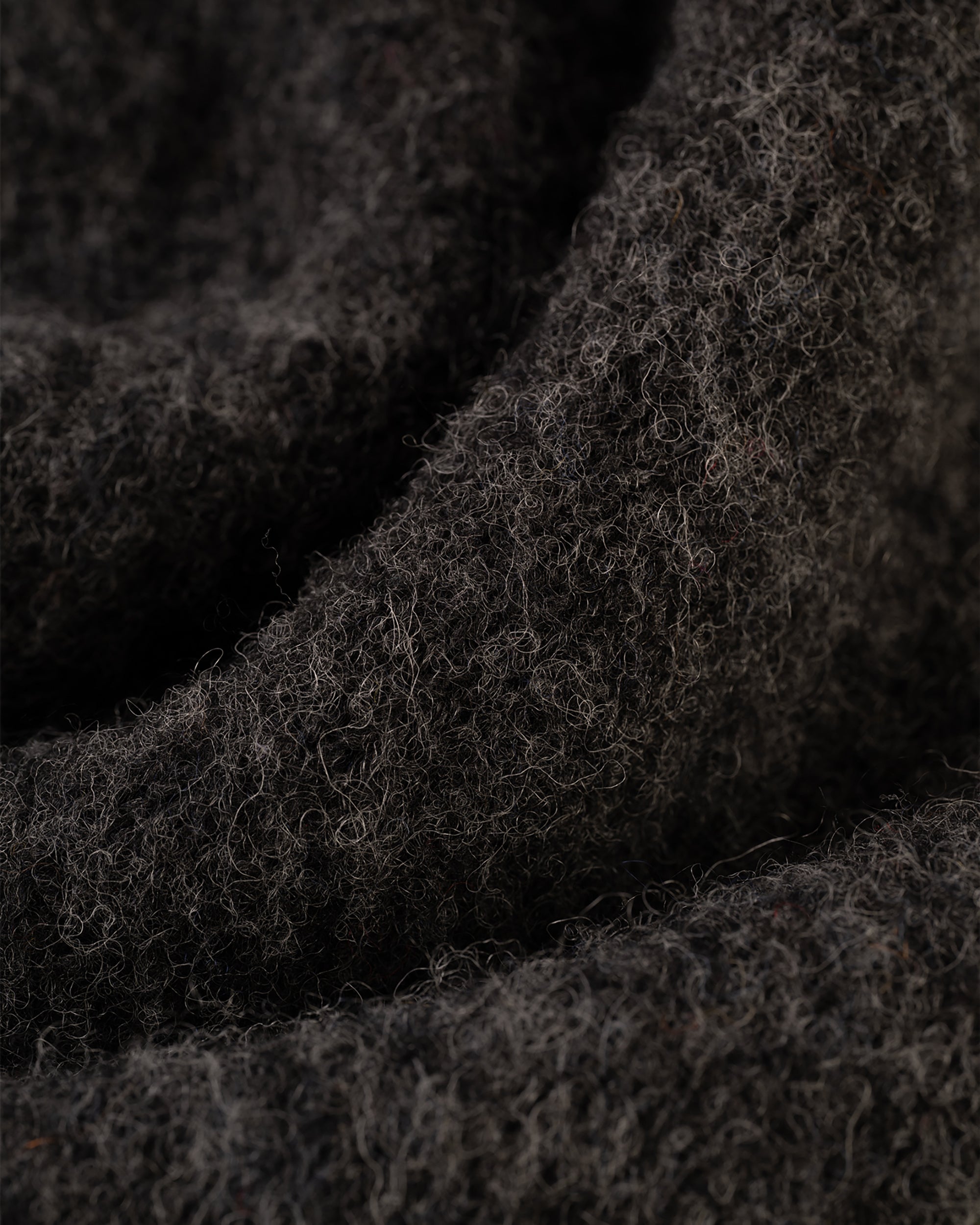 Made-in-Scotland Charcoal Shaggy Dog Sweater - Classic Fit