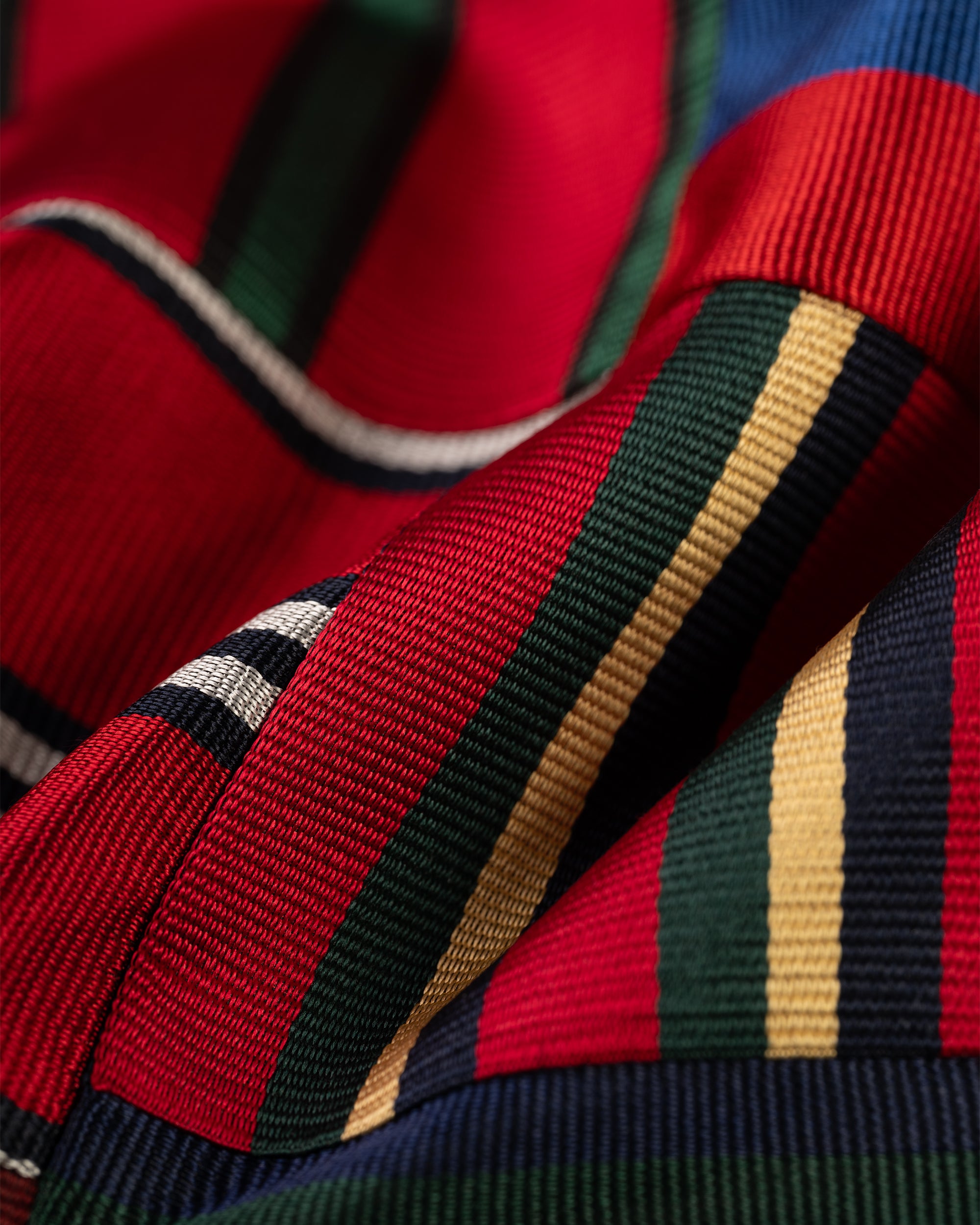 Made-in-USA Patchwork Silk Repp Muffler