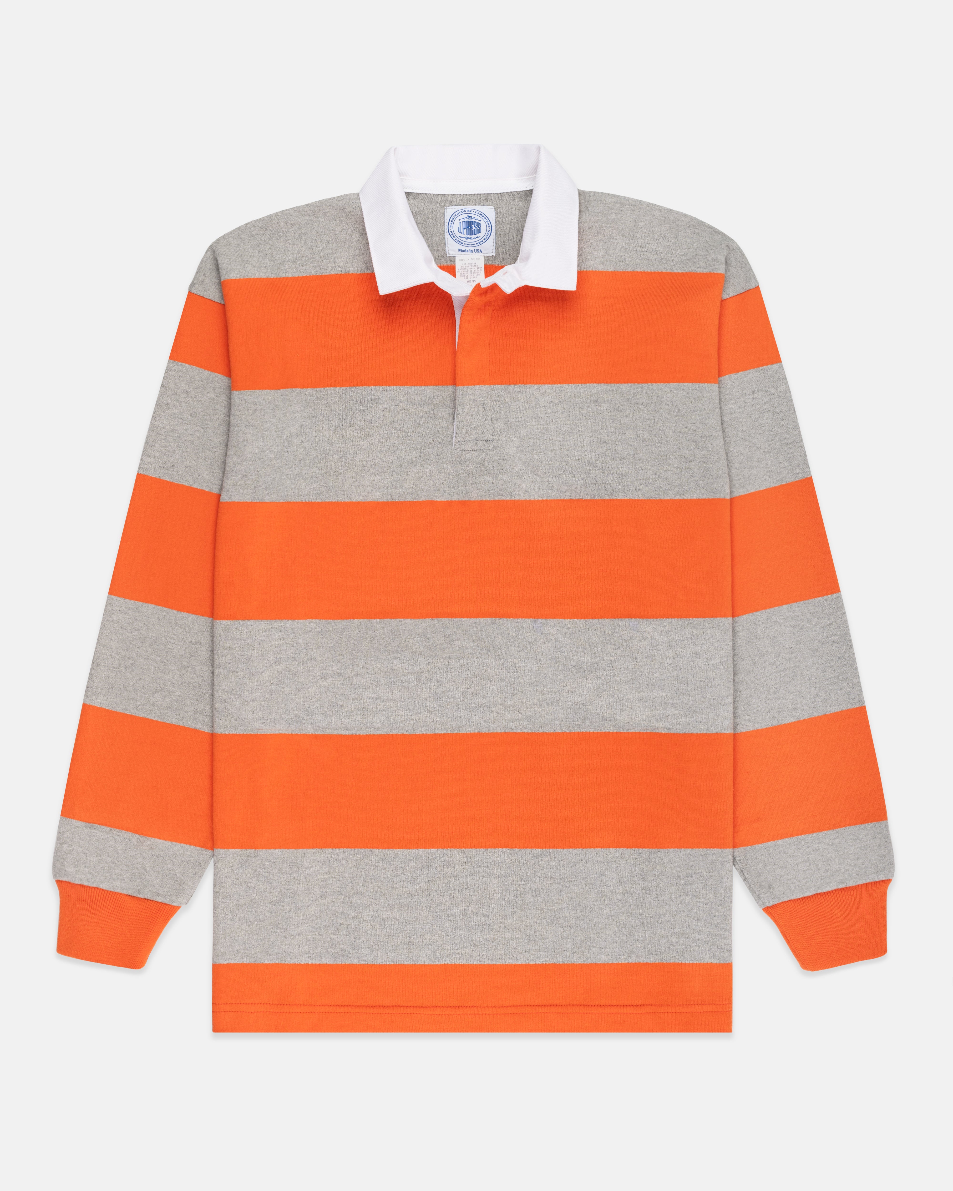 Made-in-USA Grey Guard Stripe Cotton Rugby