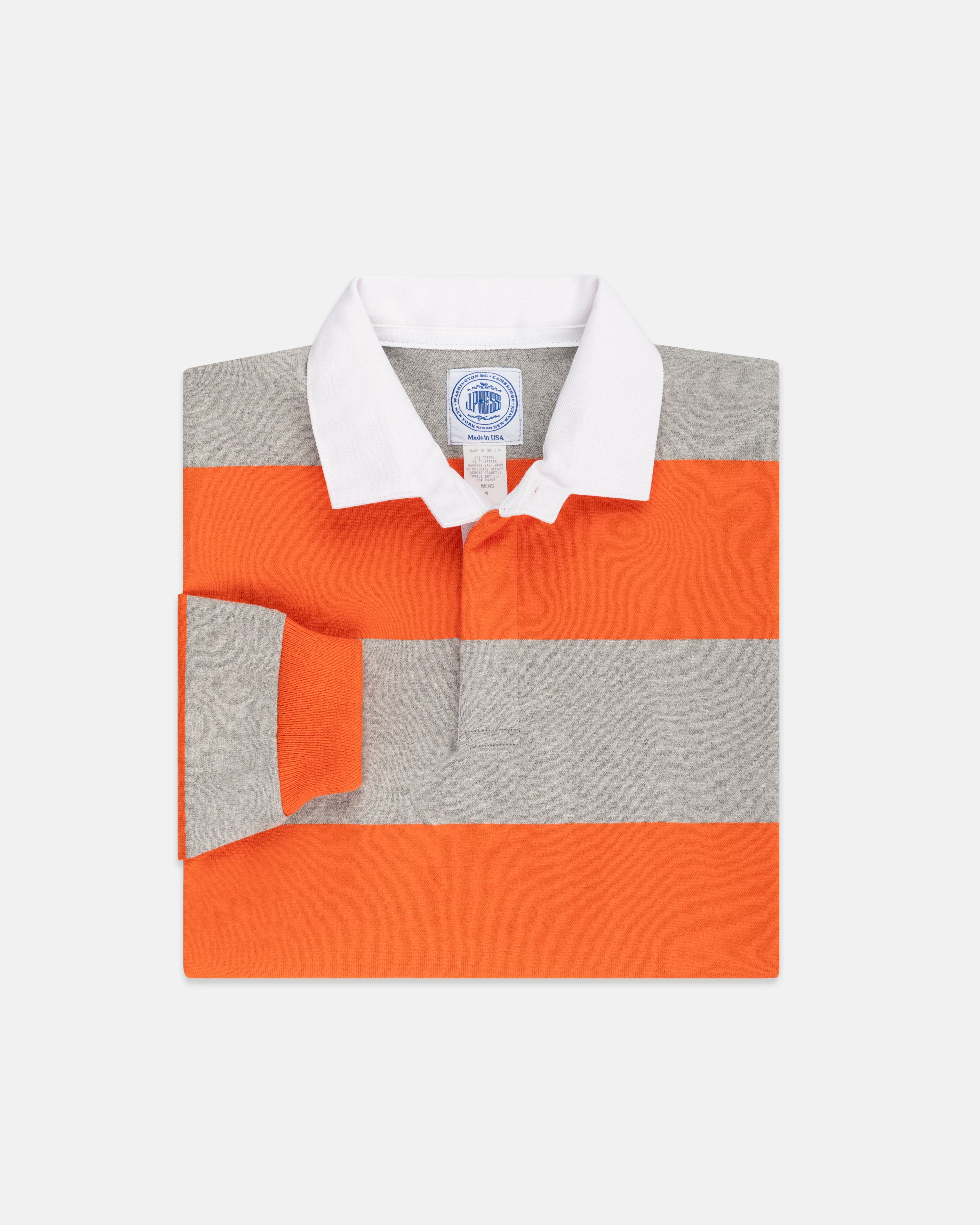 Made-in-USA Grey Guard Stripe Cotton Rugby