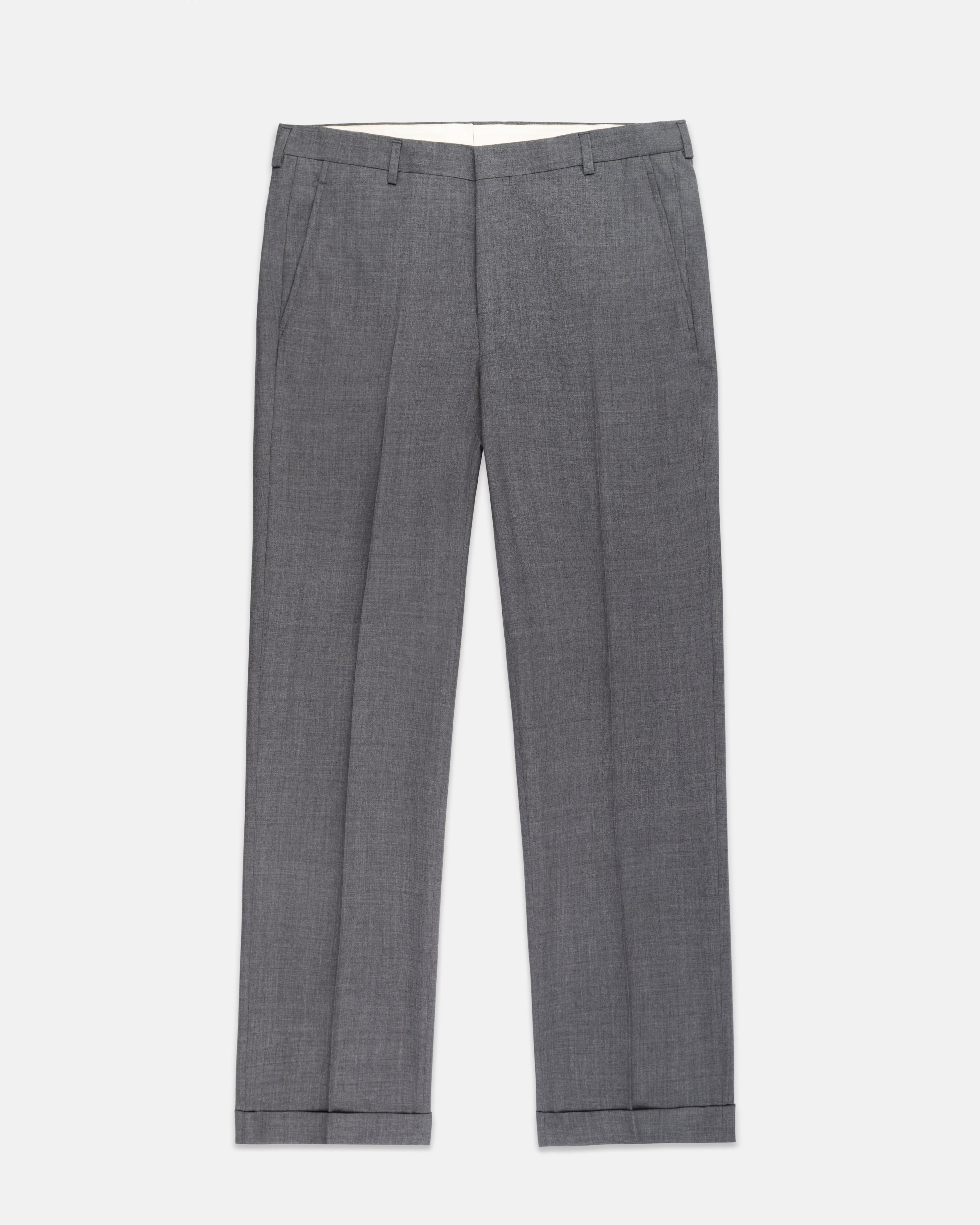 Made-in-USA Medium Grey Fox Air Wool Trouser