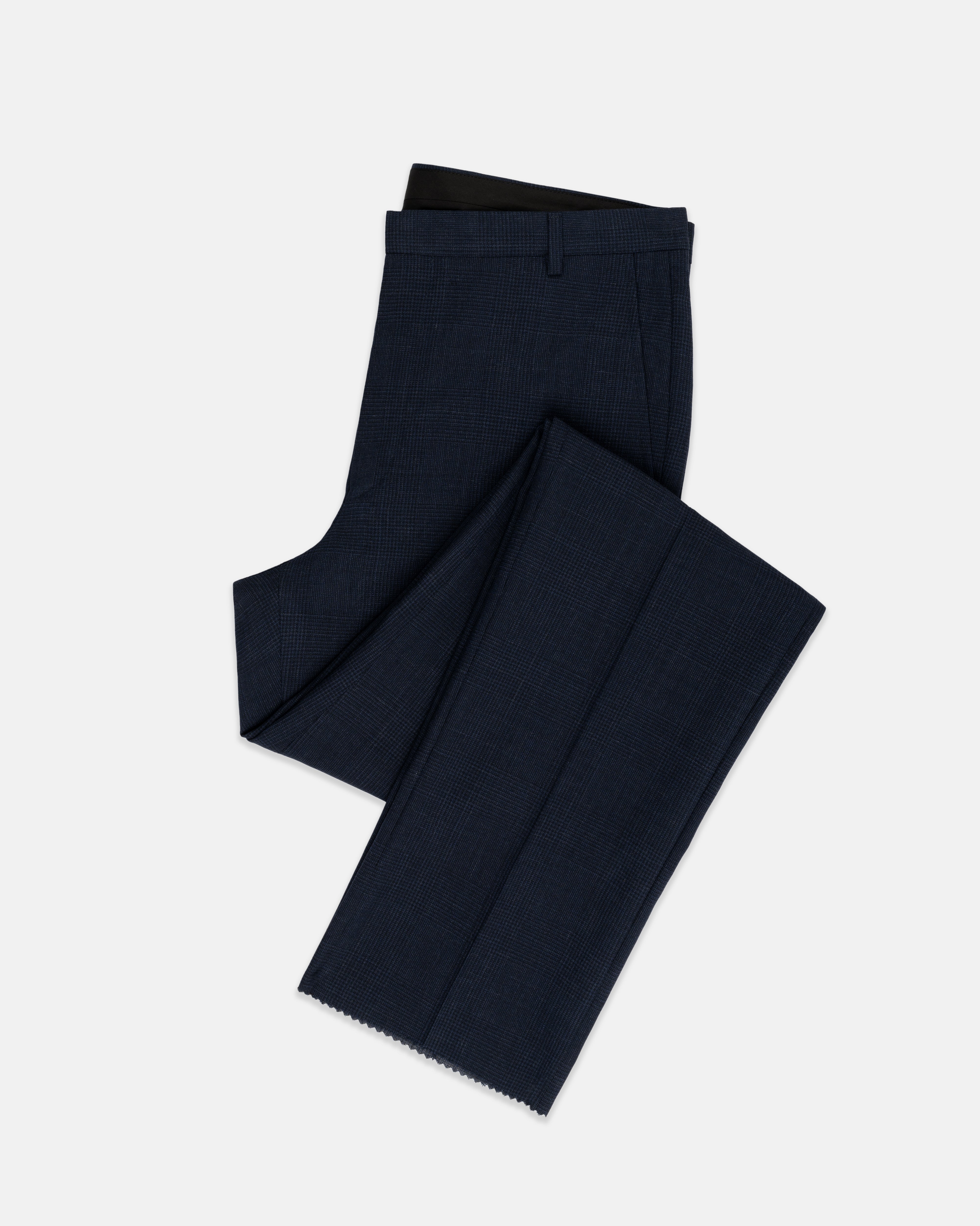 Made-in-USA Muted Navy Plaid Fox Air Suit