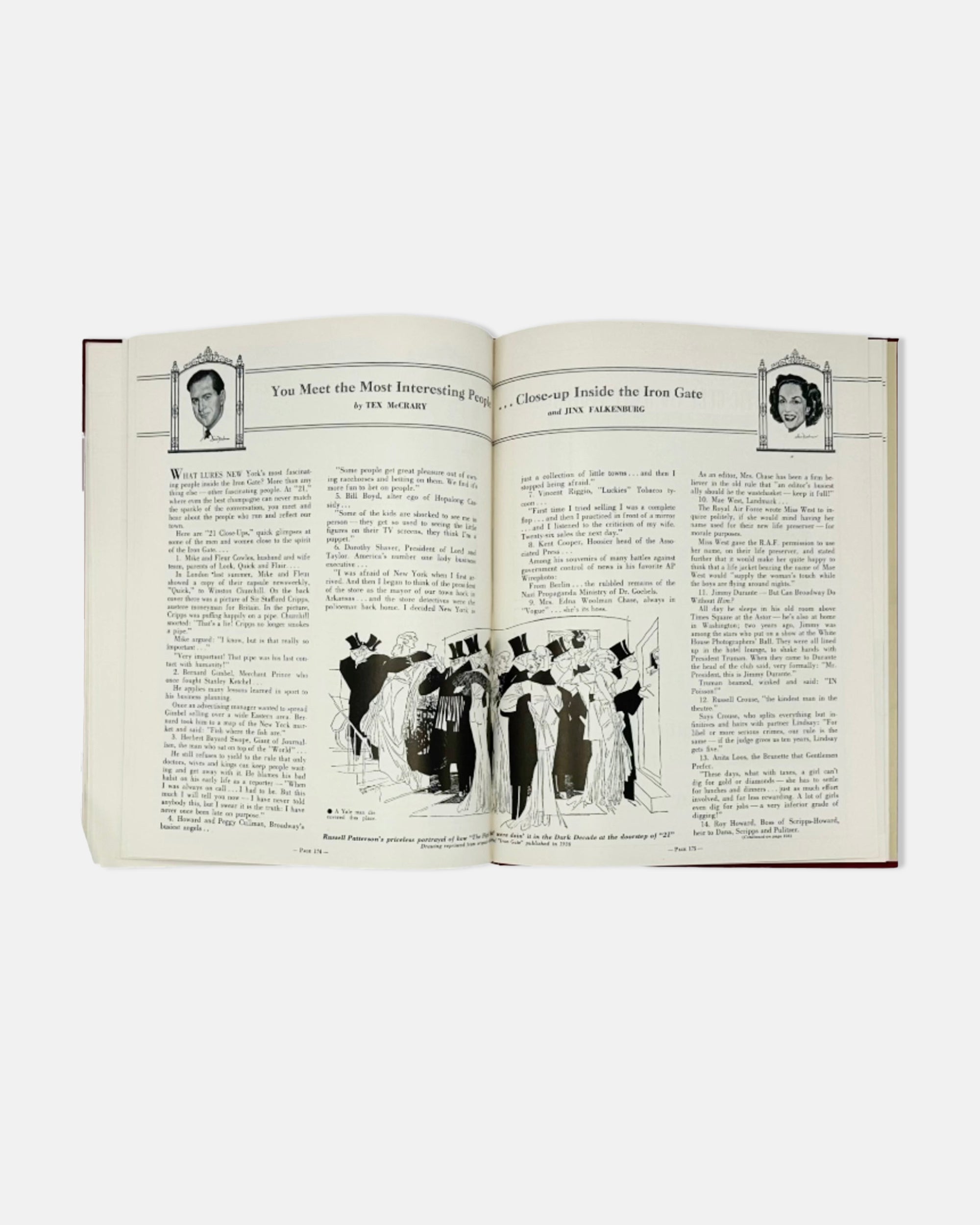 The Iron Gate Jack & Charlie's 21 Club NYC Restaurant 1950 Book