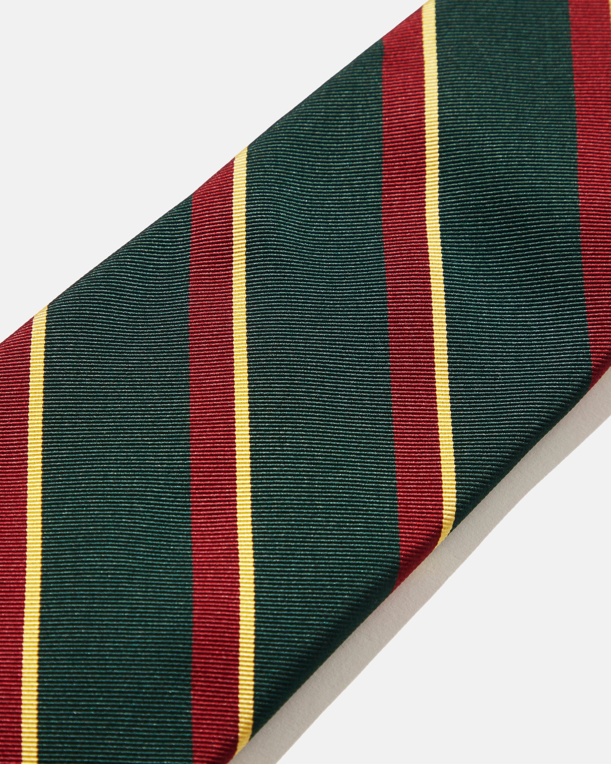 Made-in-Japan Green Regimental Silk Tie