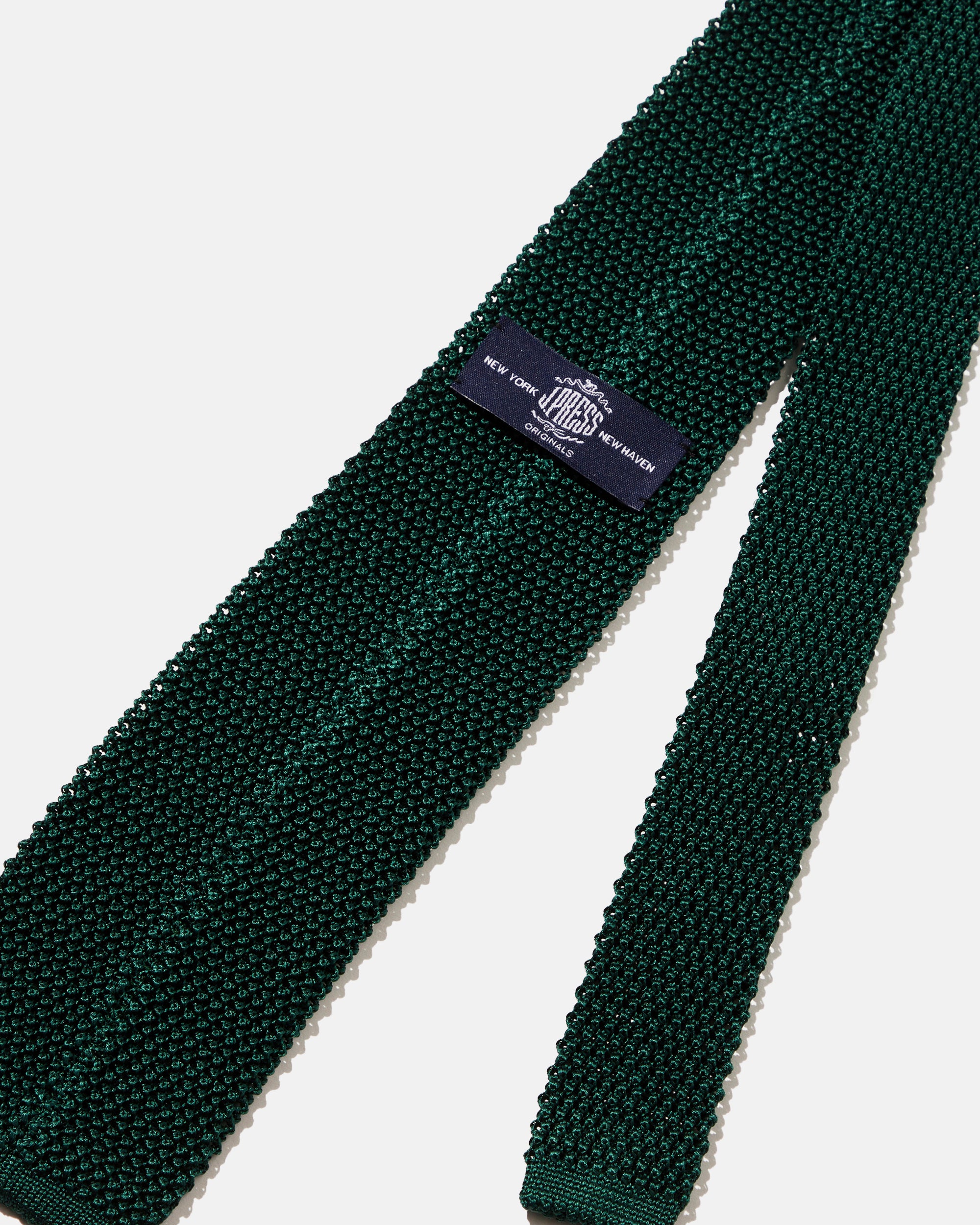 Made-in-Japan Wide Bottle Green Silk Knit Tie