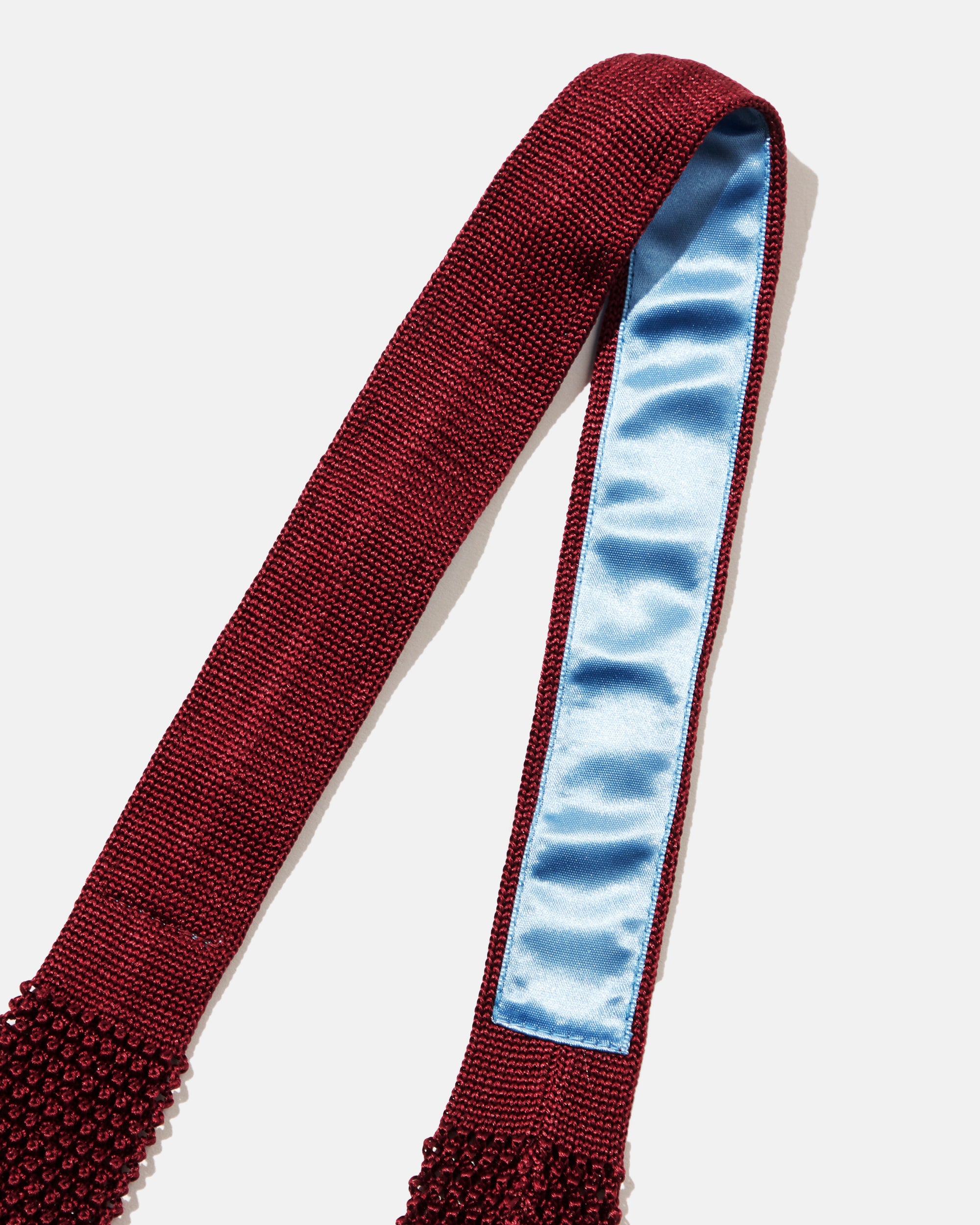 Made-in-Japan Wide Bordeaux Silk Knit Tie