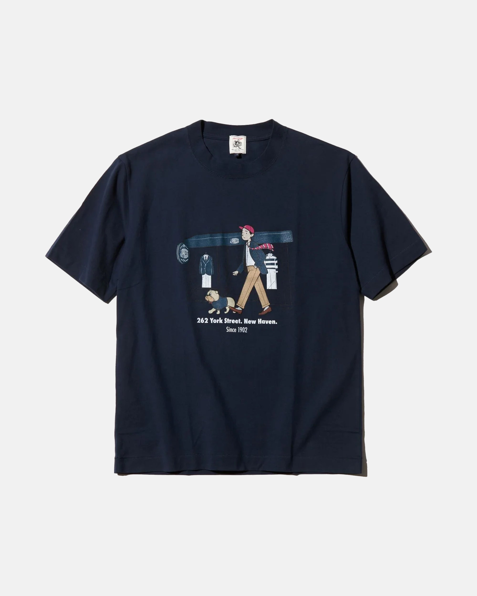 Navy "Ivy Boy on York Street" Crew Neck T Shirt