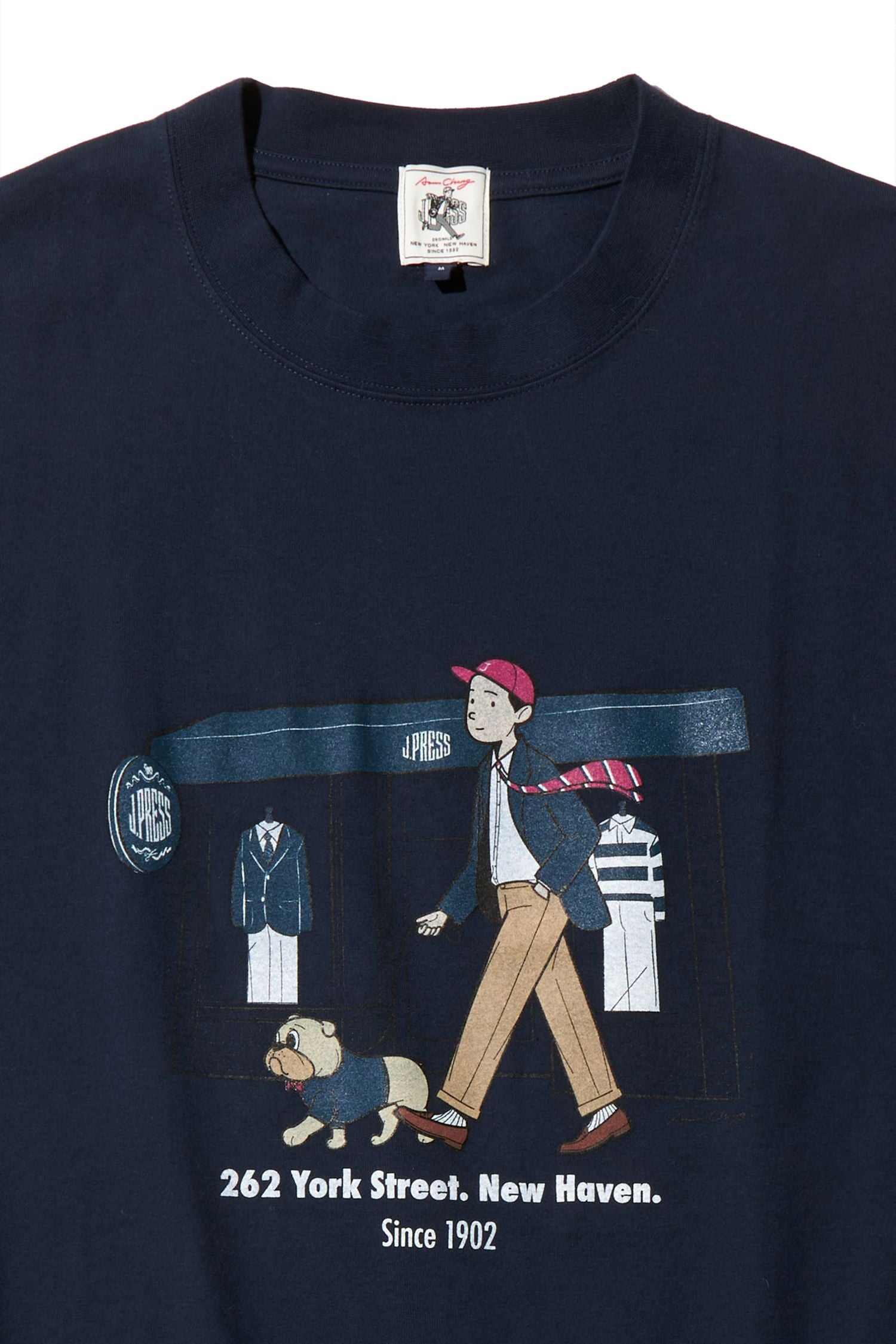 Navy "Ivy Boy on York Street" Crew Neck T Shirt