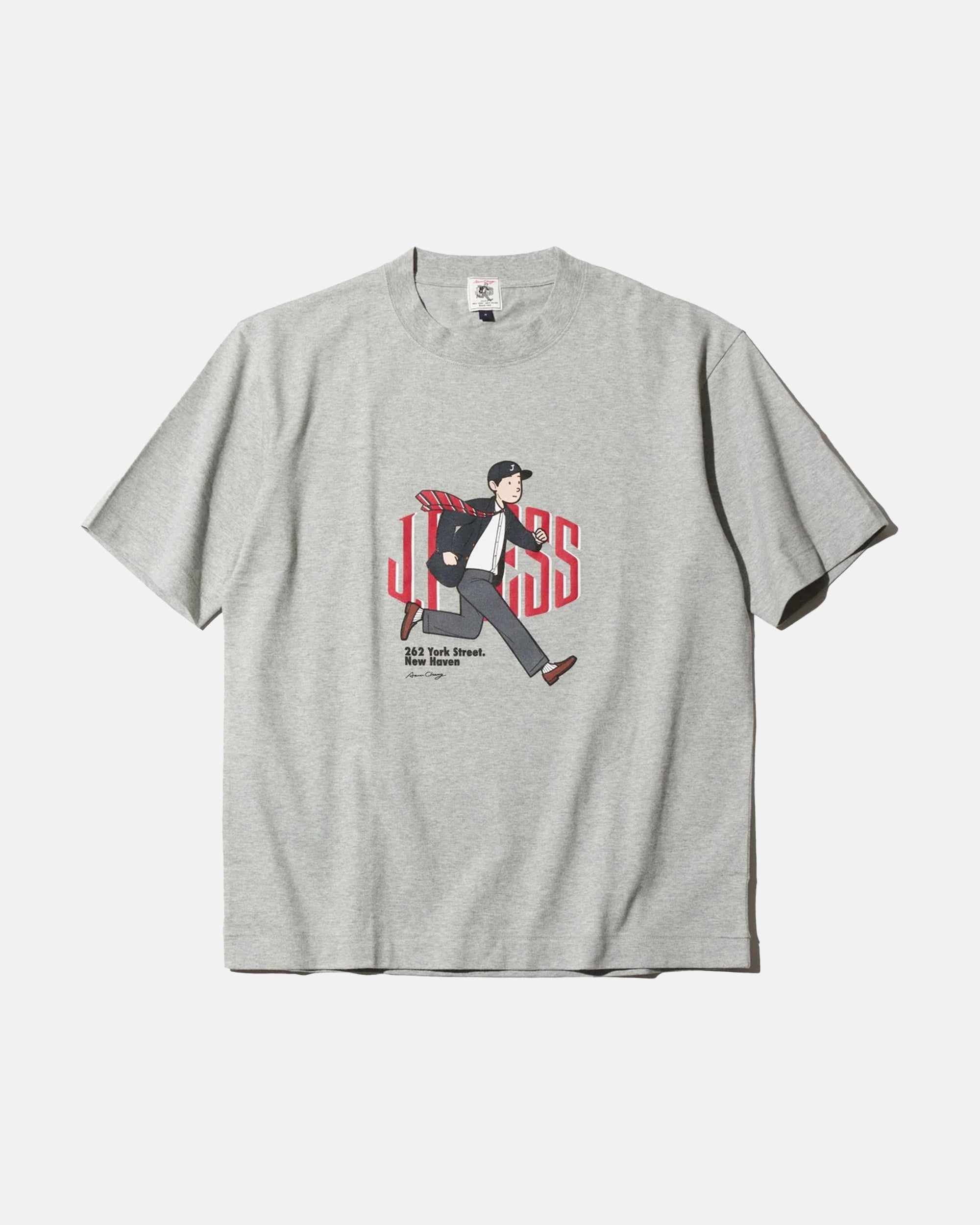 Grey "Running Ivy Boy" Crew Neck T Shirt - Trim Fit