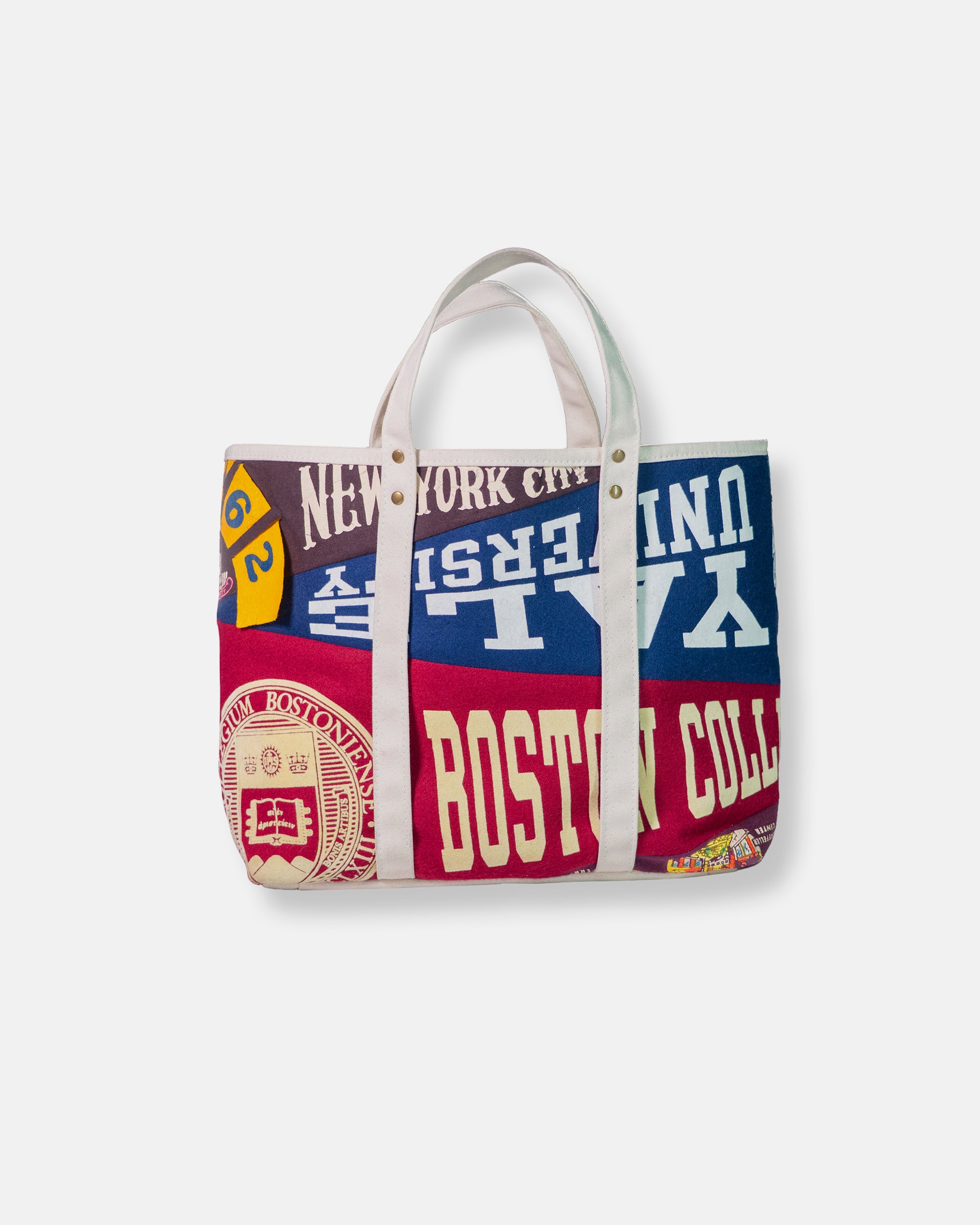 Made-in-USA Handmade Vintage Pennant Tote