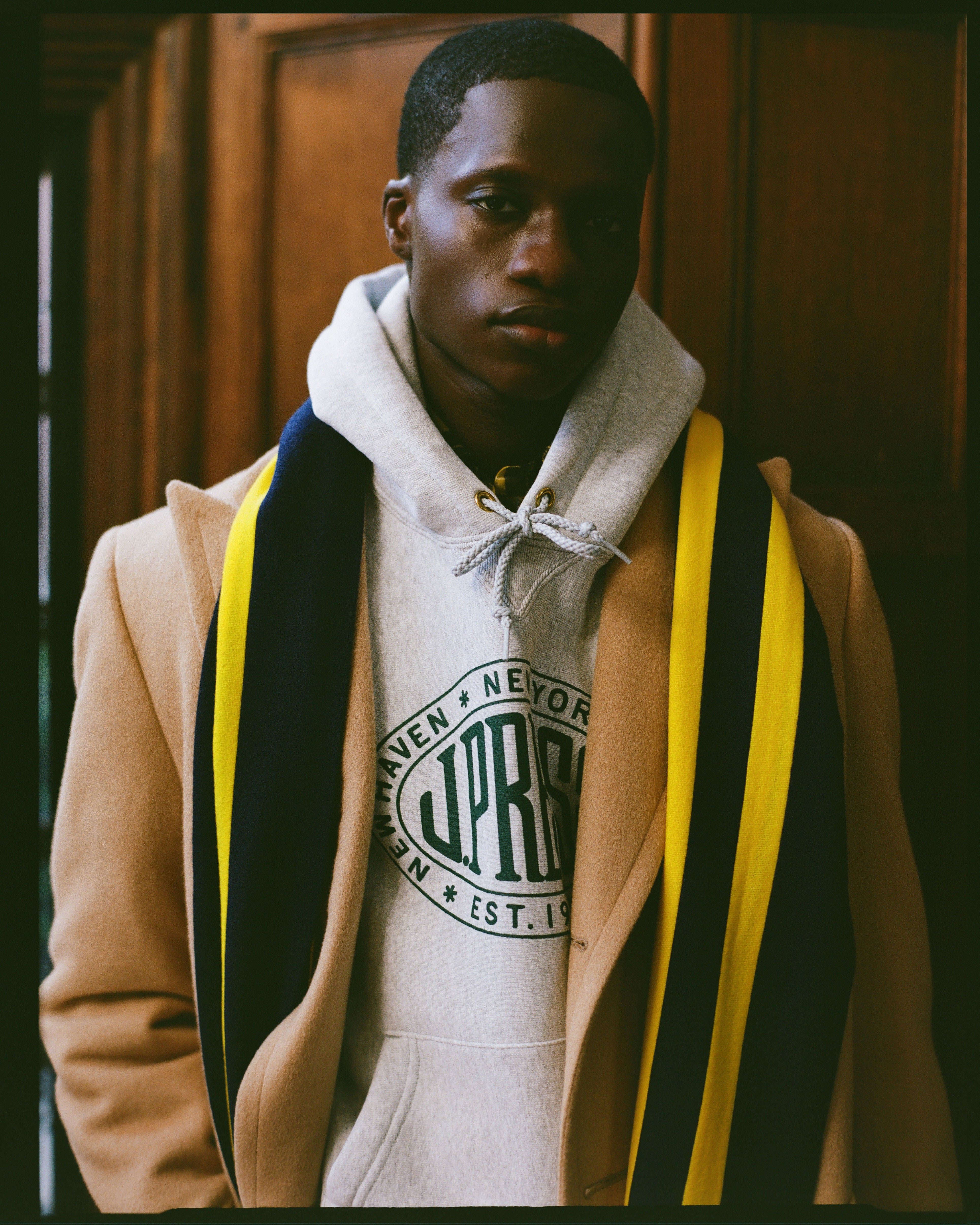 Made in USA J. Press Vintage Seal Logo Hoodie