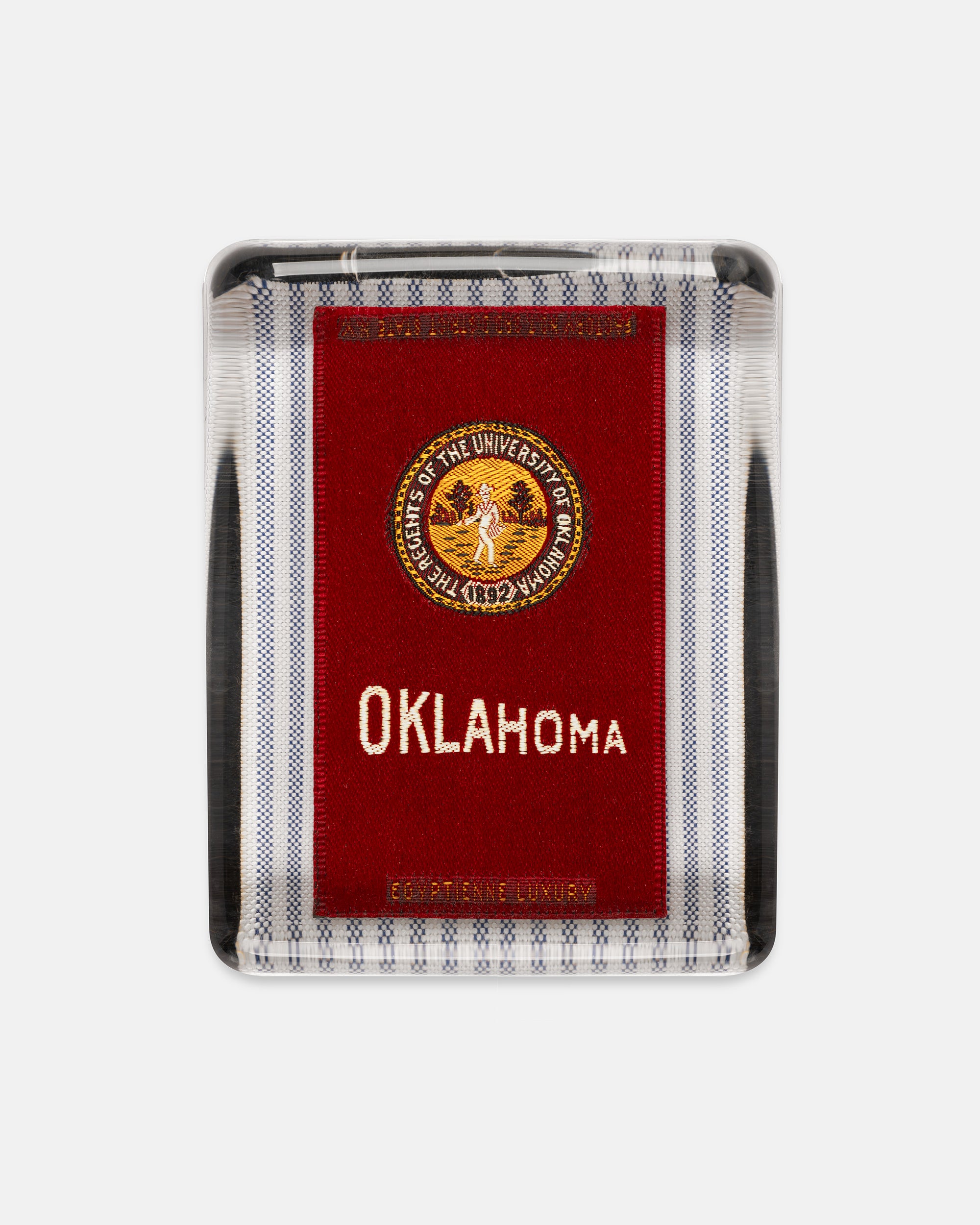 University Of Oklahoma Silk Paperweight
