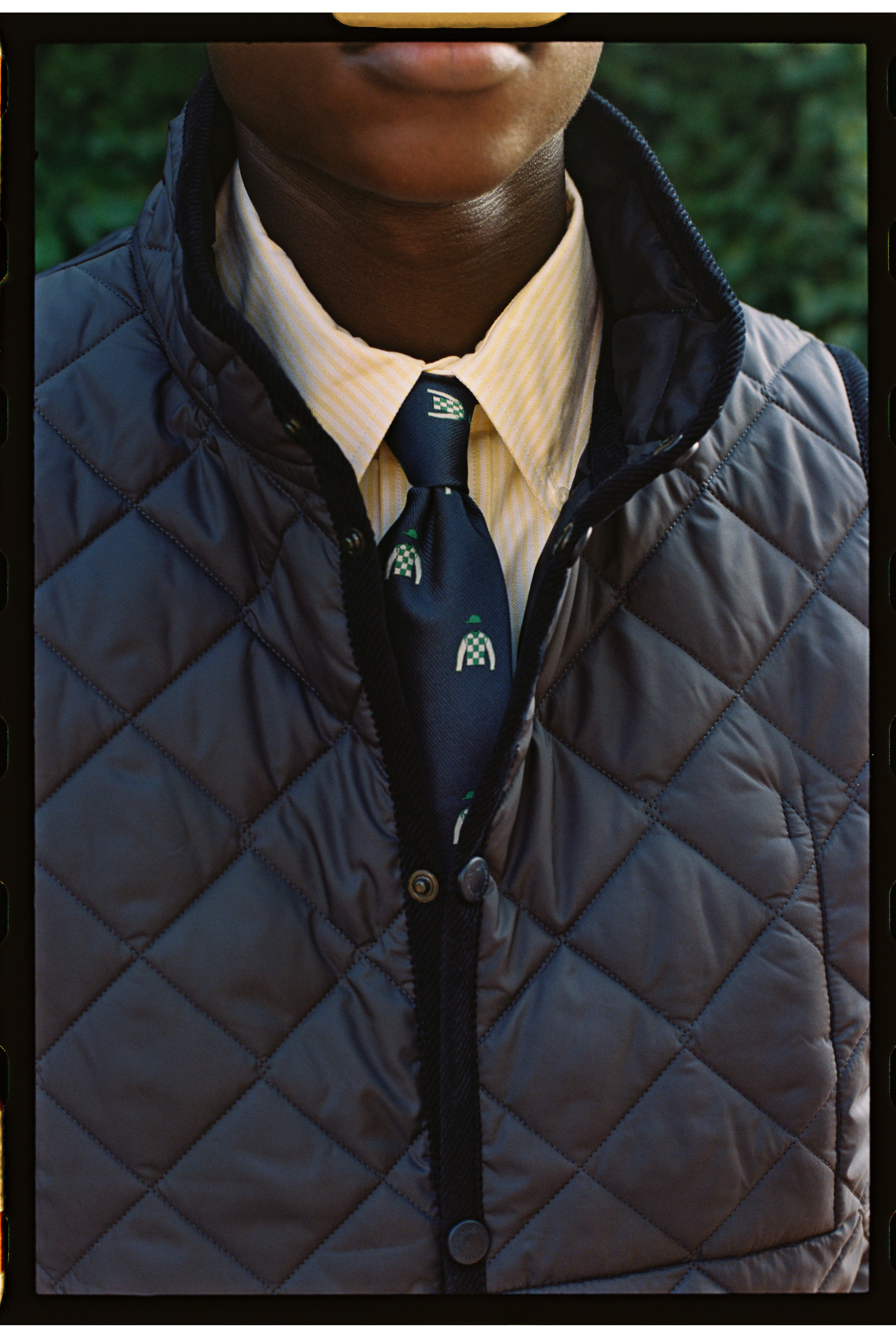 Made-in-England Lavenham Navy Mickfield Quilted Gilet