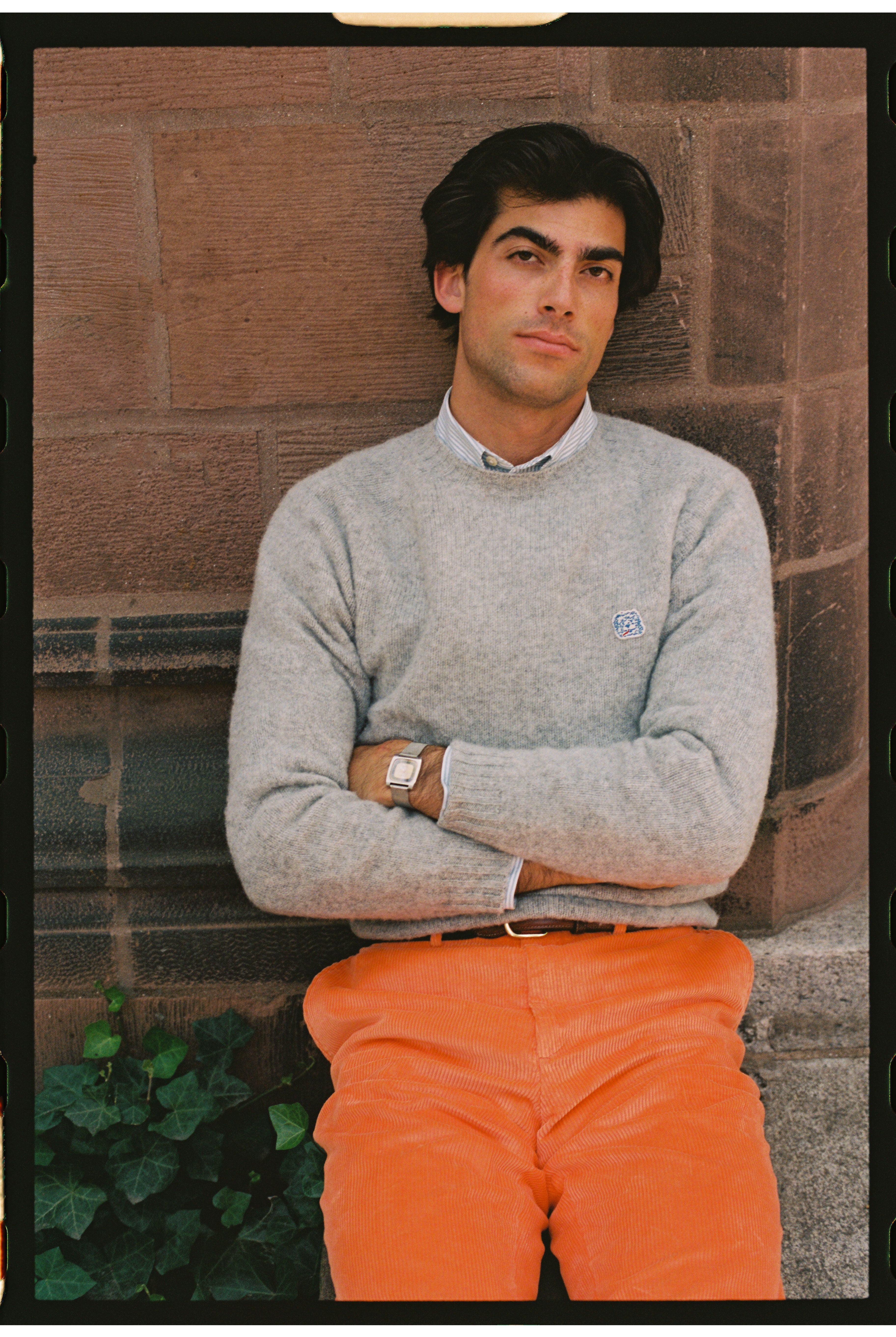 Made-in-Scotland Light Grey Shaggy Dog Icon Sweater - Trim Fit