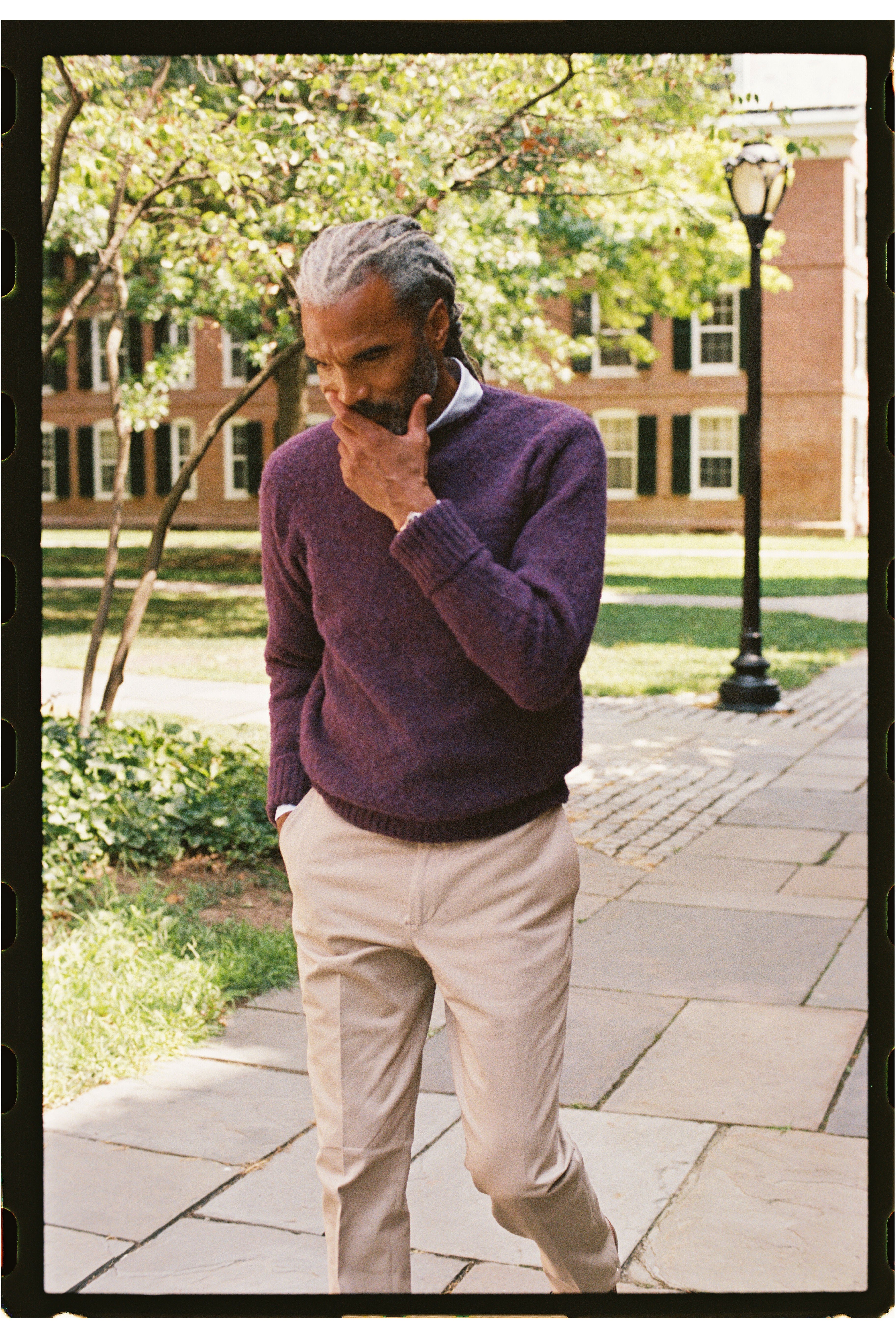 Made-in-Scotland Purple Shaggy Dog Sweater - Classic Fit