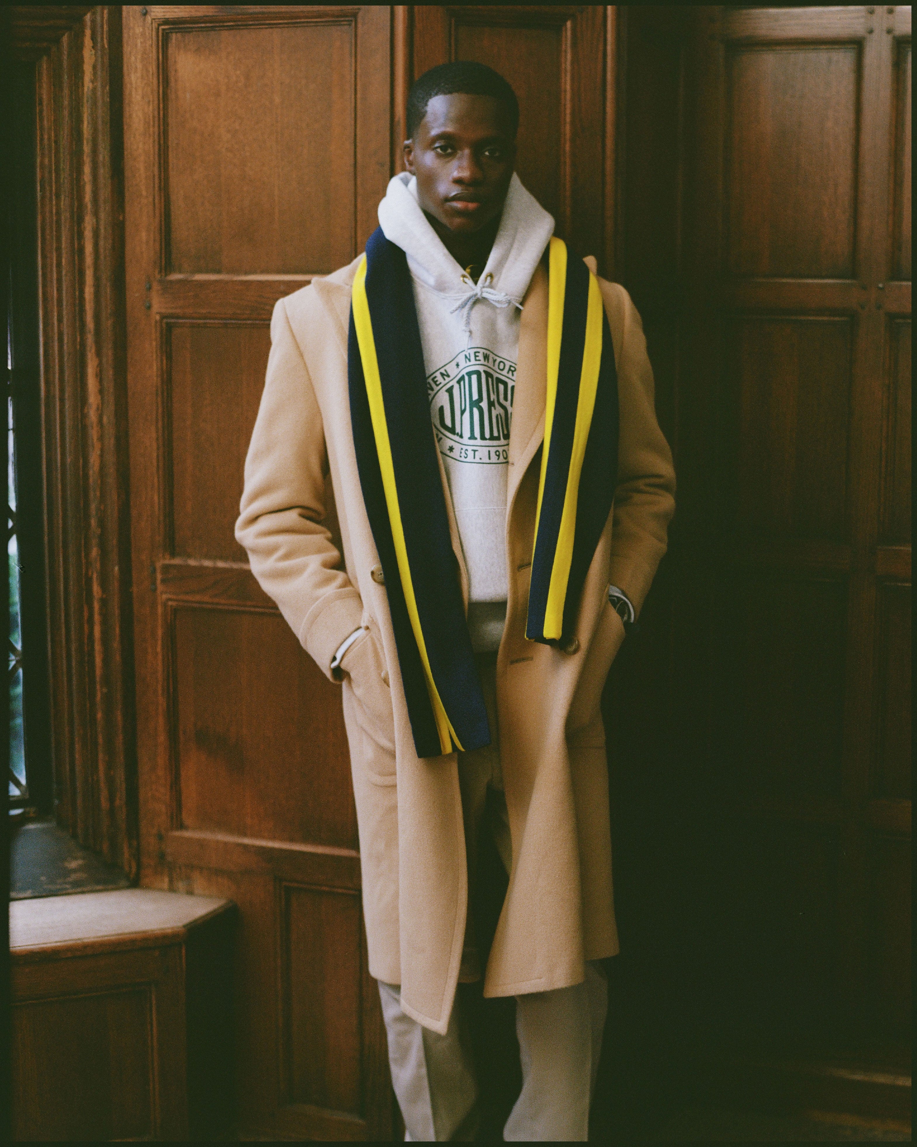 Made in USA J. Press Vintage Seal Logo Hoodie