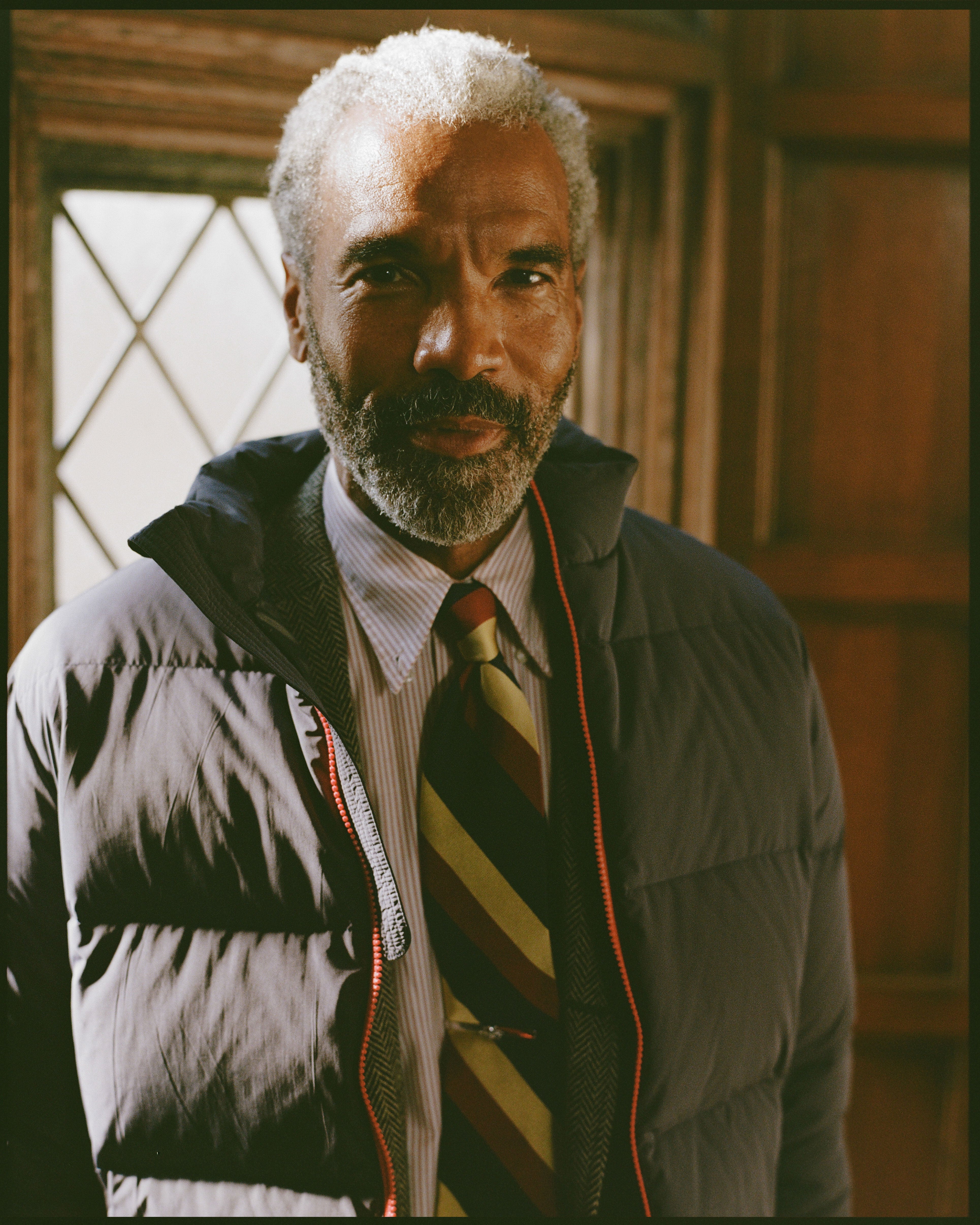 Navy Down Puffer Jacket - Trim Fit