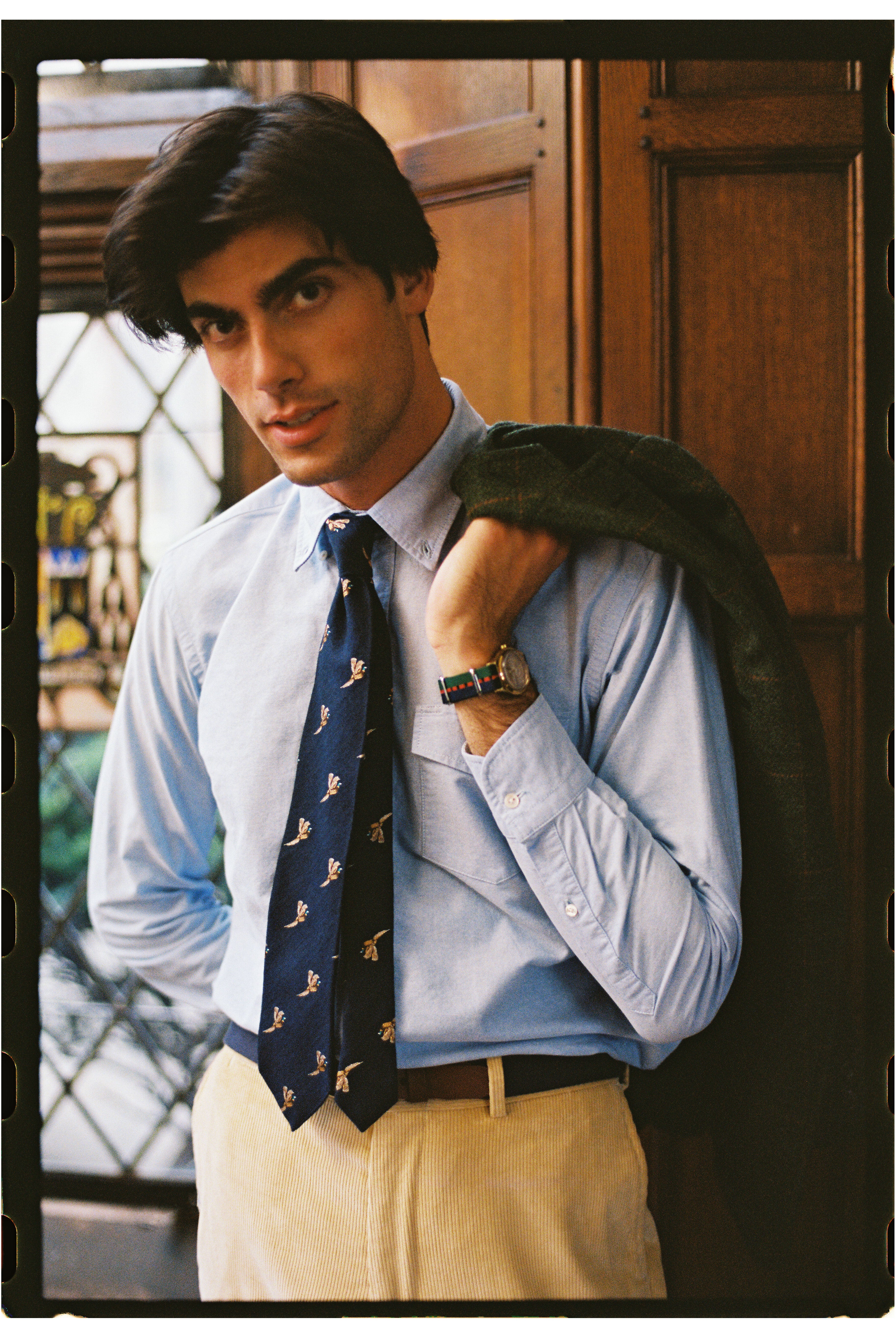 Made-in-USA Light Tan Wide Wale British Corduroy Pant