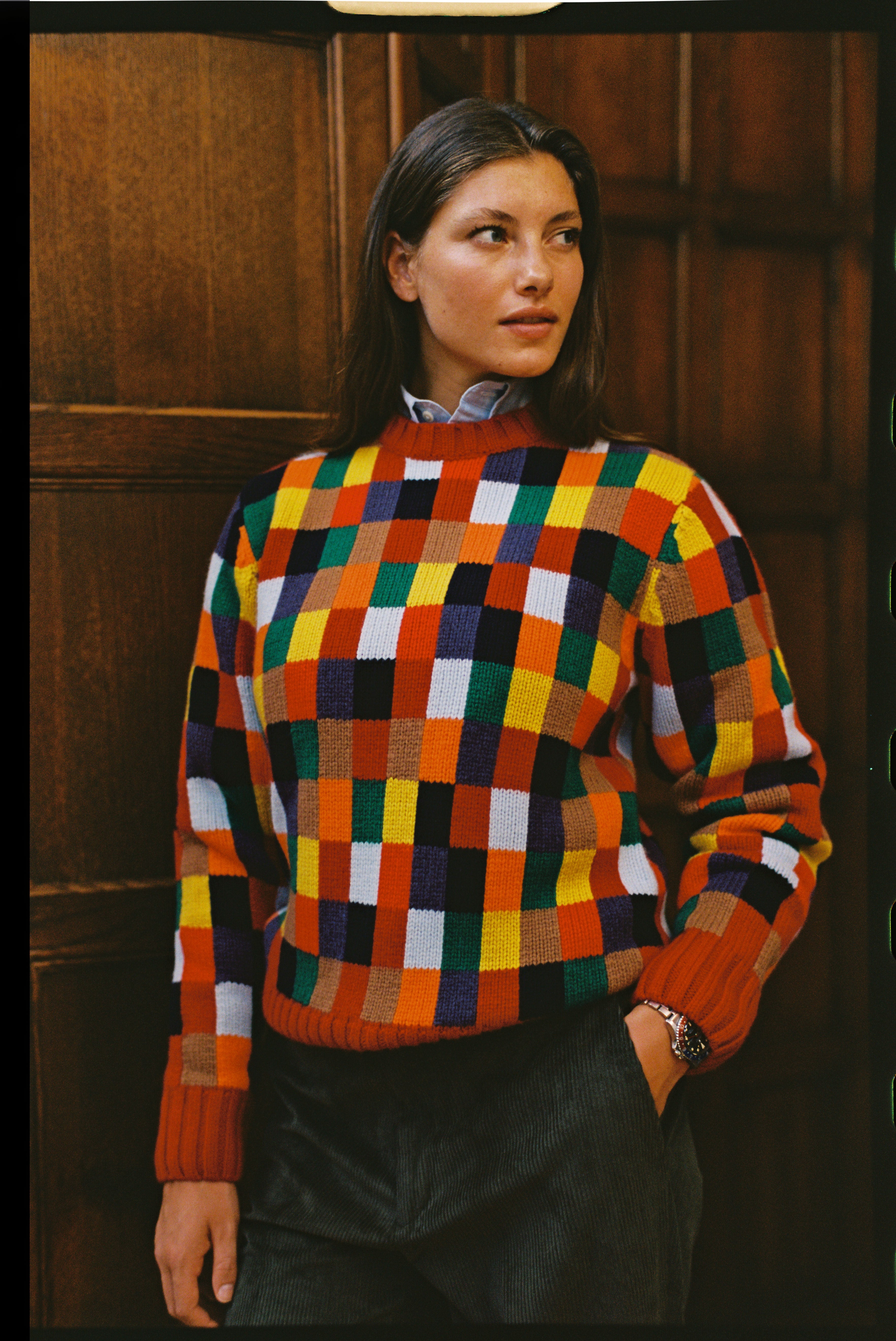 Patchwork Wool Sweater