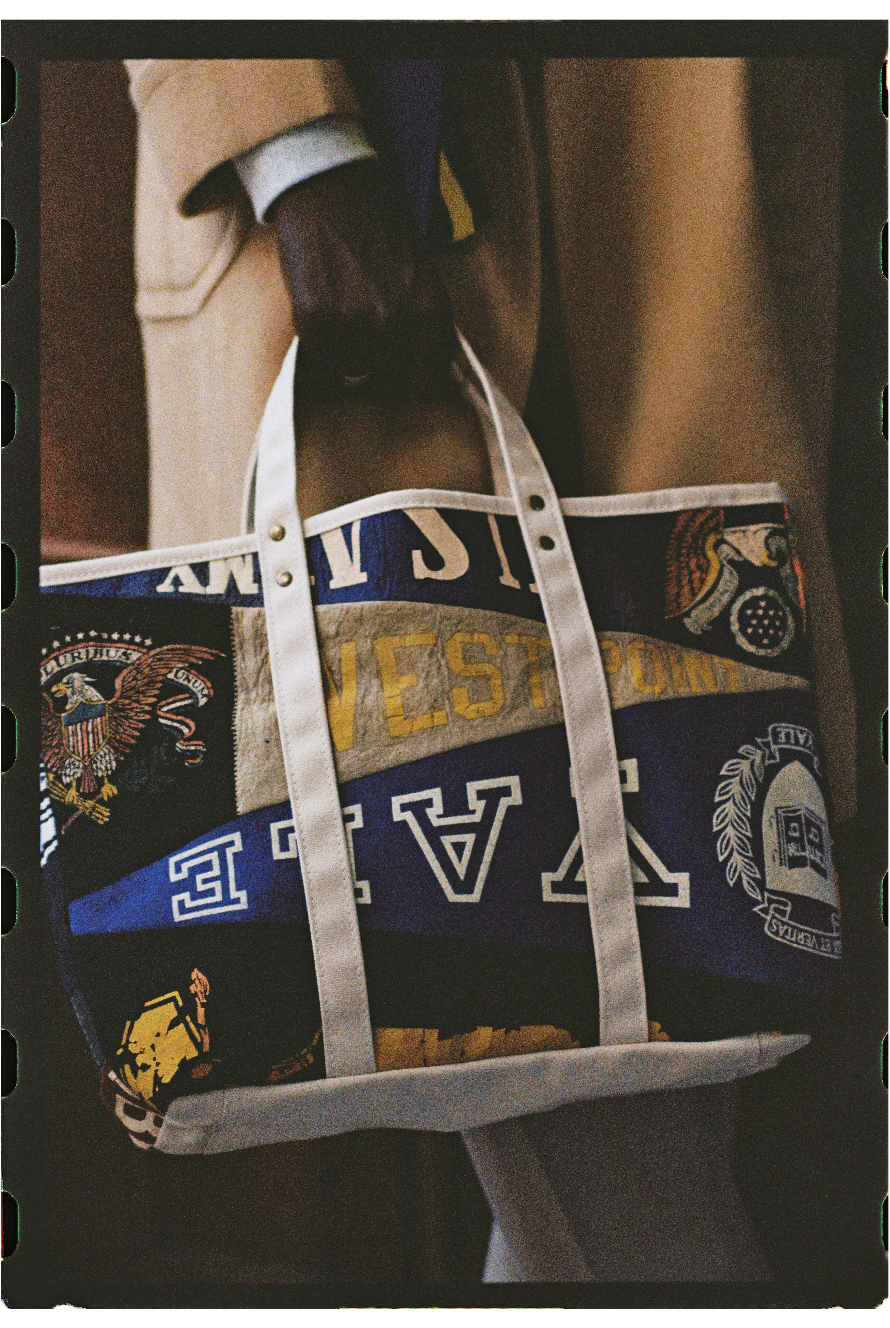 Made-in-USA Handmade Vintage Pennant Tote