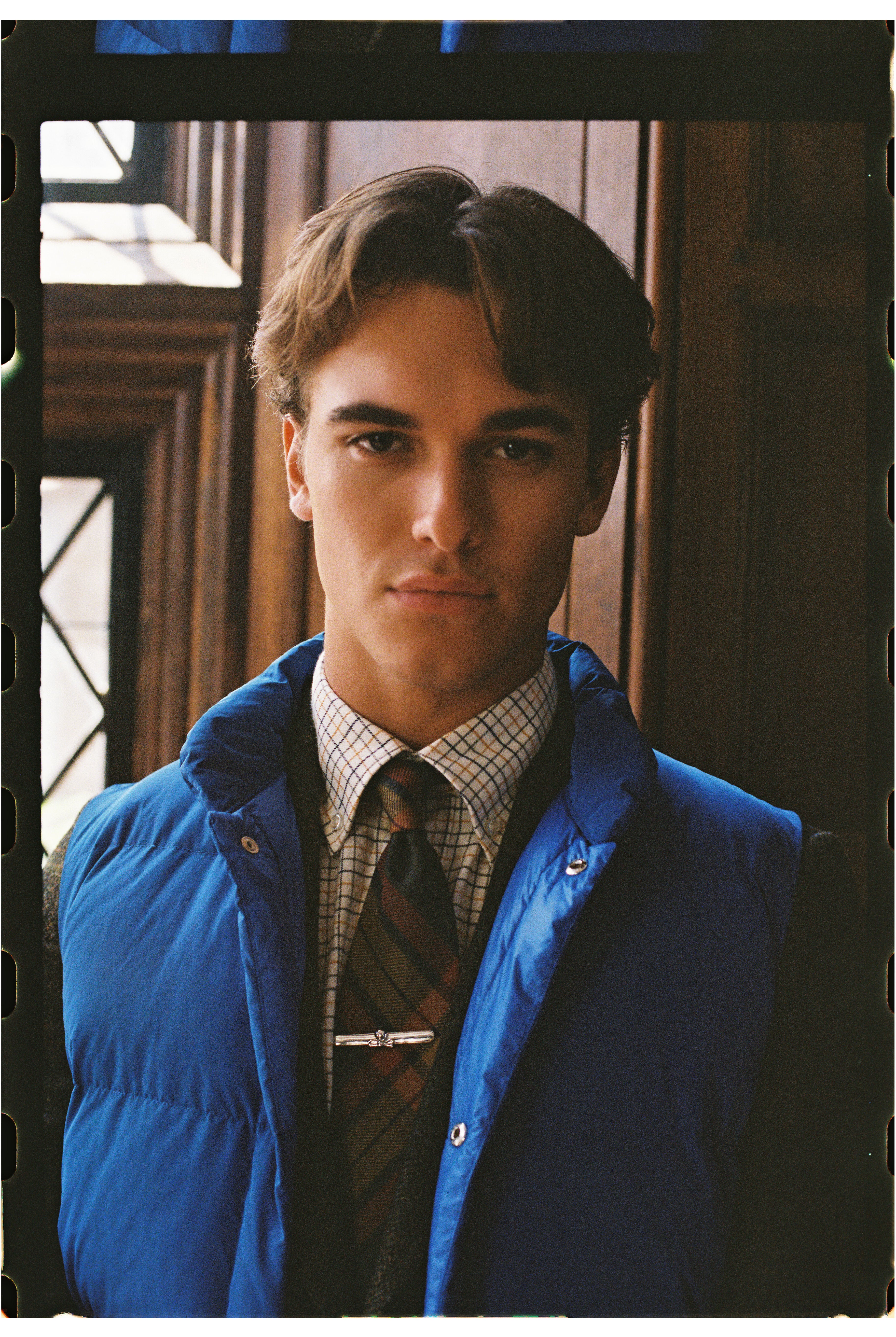 Royal Blue Down Puffer Vest - Trim Fit