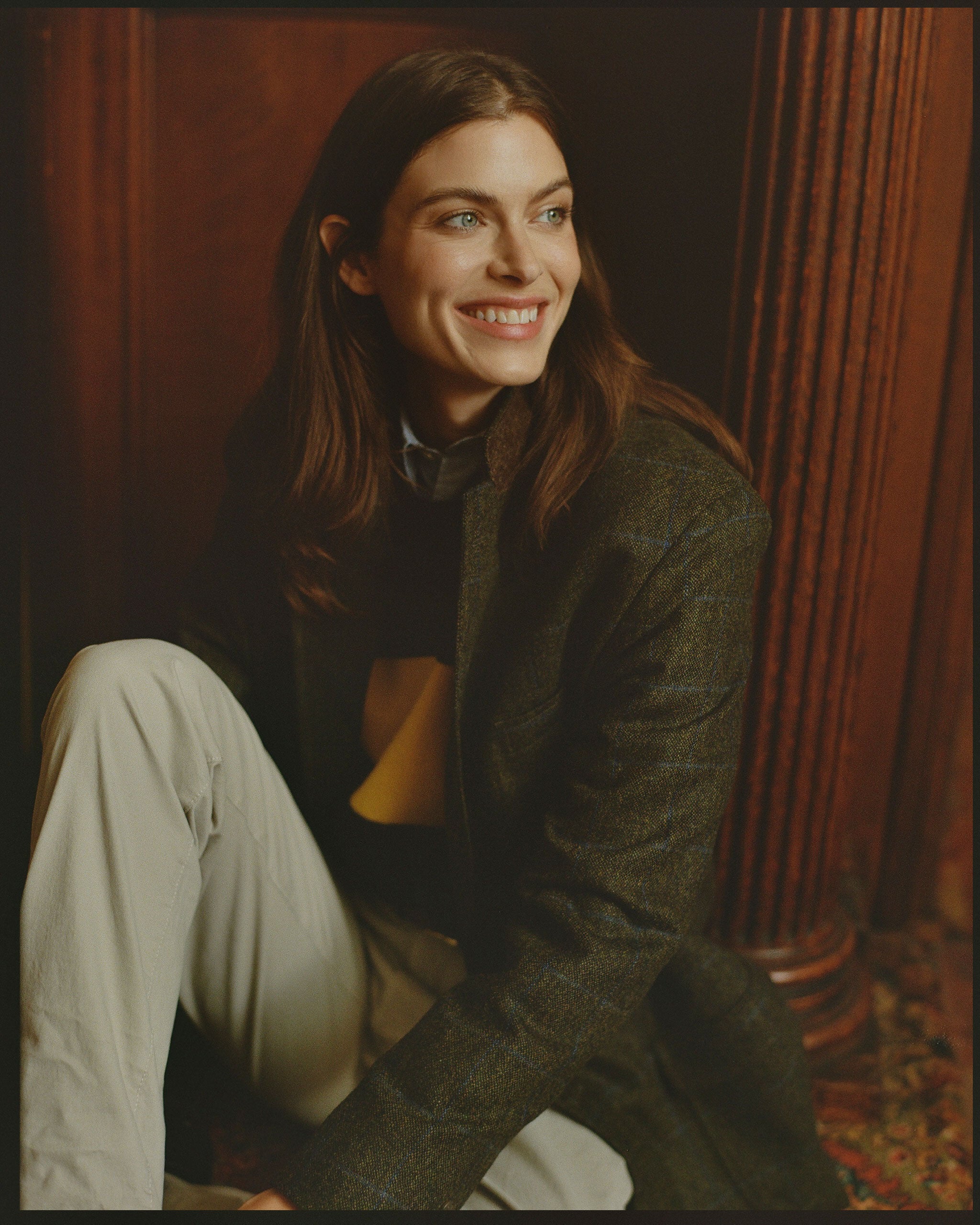 Olive & Blue Donegal Tweed Wool Sport Coat - Trim Fit