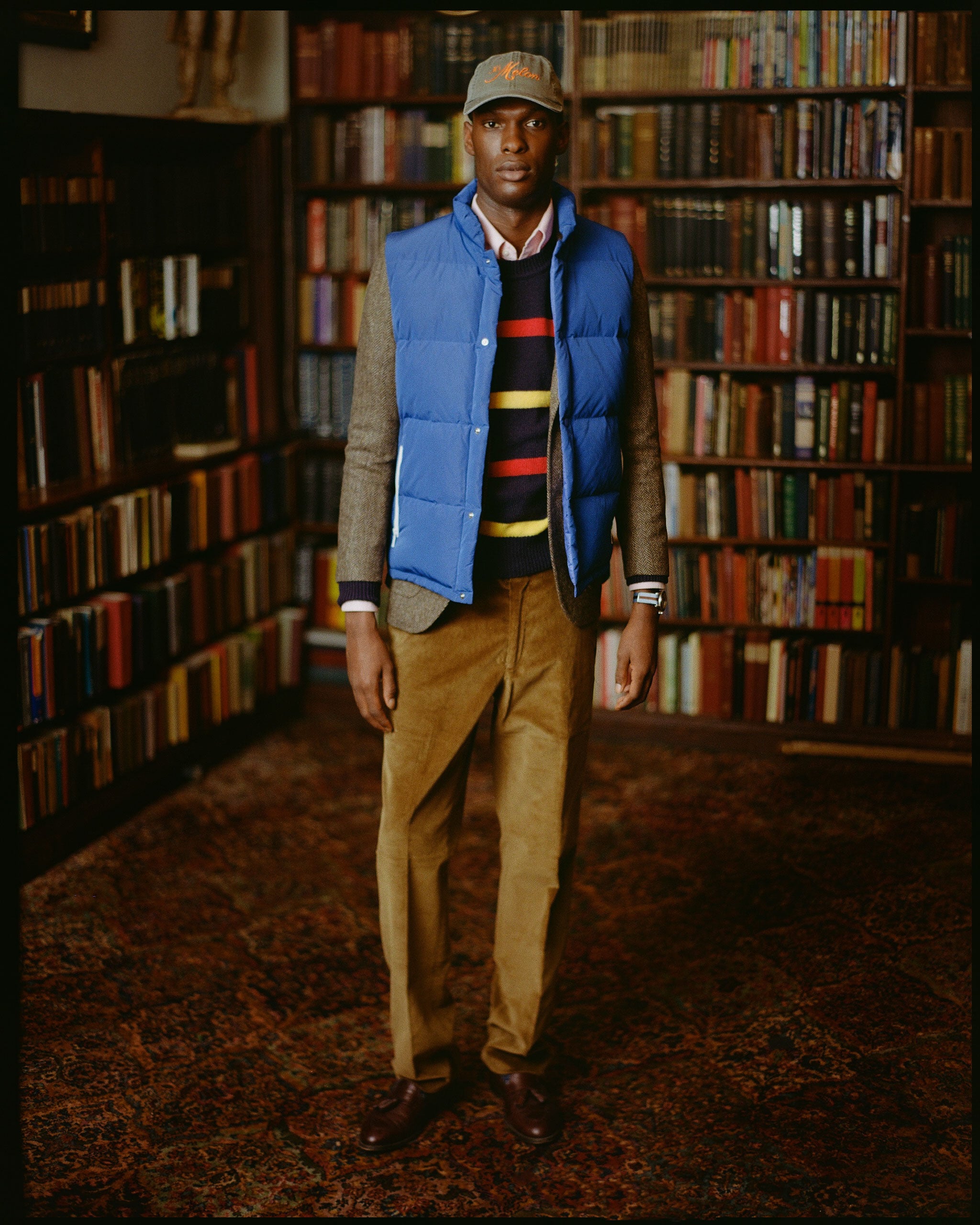 Royal Blue Down Puffer Vest - Trim Fit