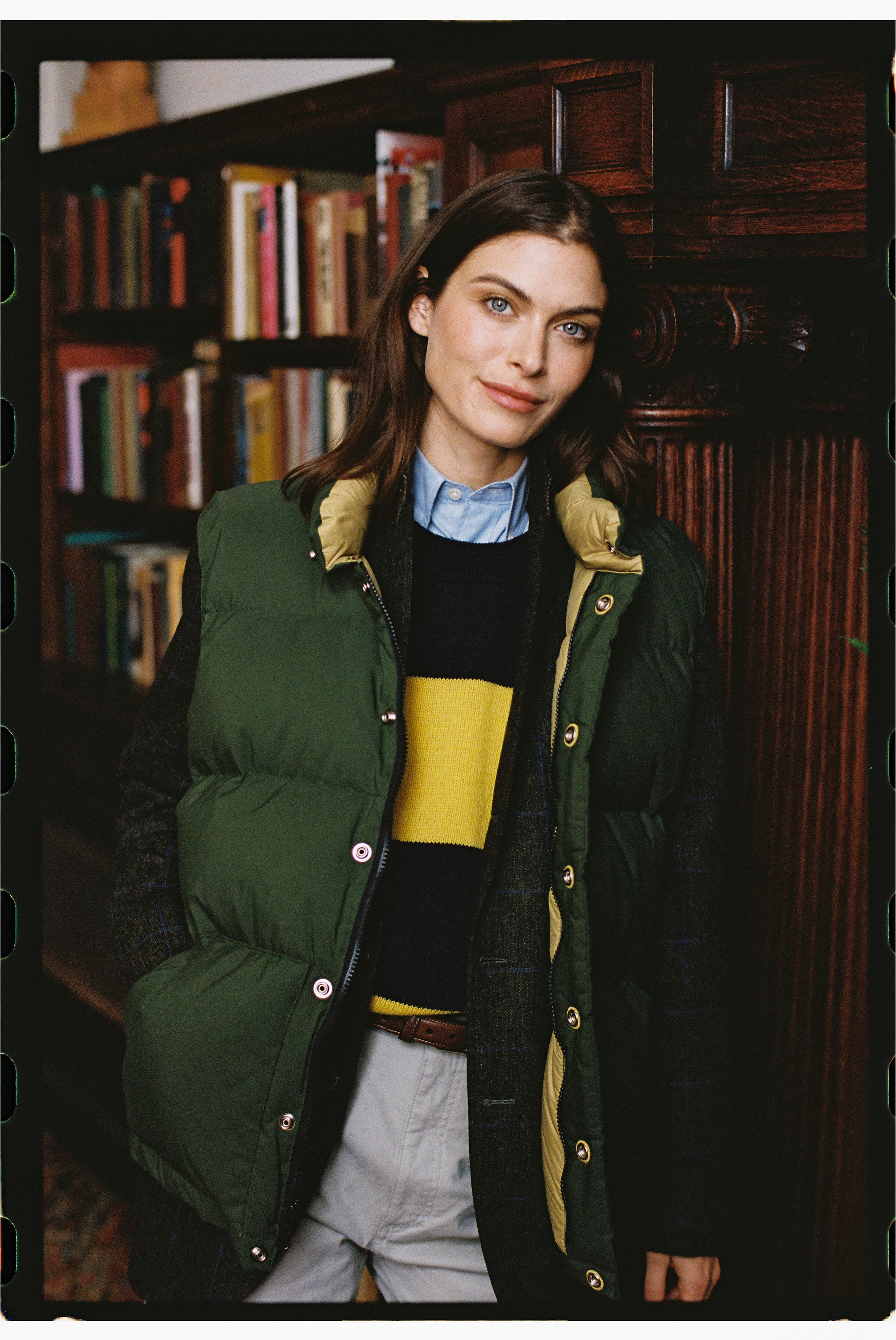 Made-in-USA Olive Crescent Down Works Italian Vest