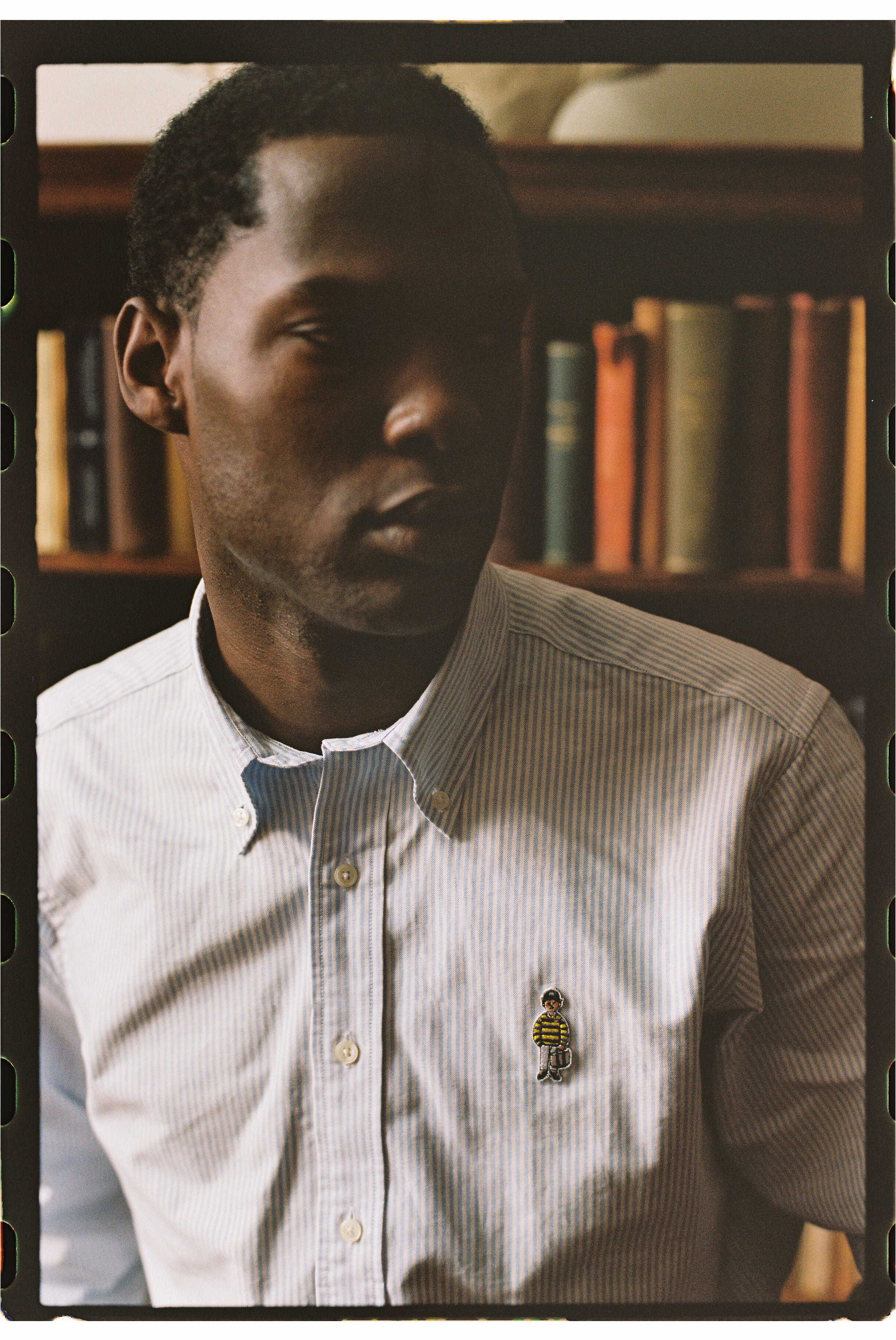 Made-in-USA "Ivy Guy" Blue Striped Oxford Cloth Sport Shirt - Classic Fit