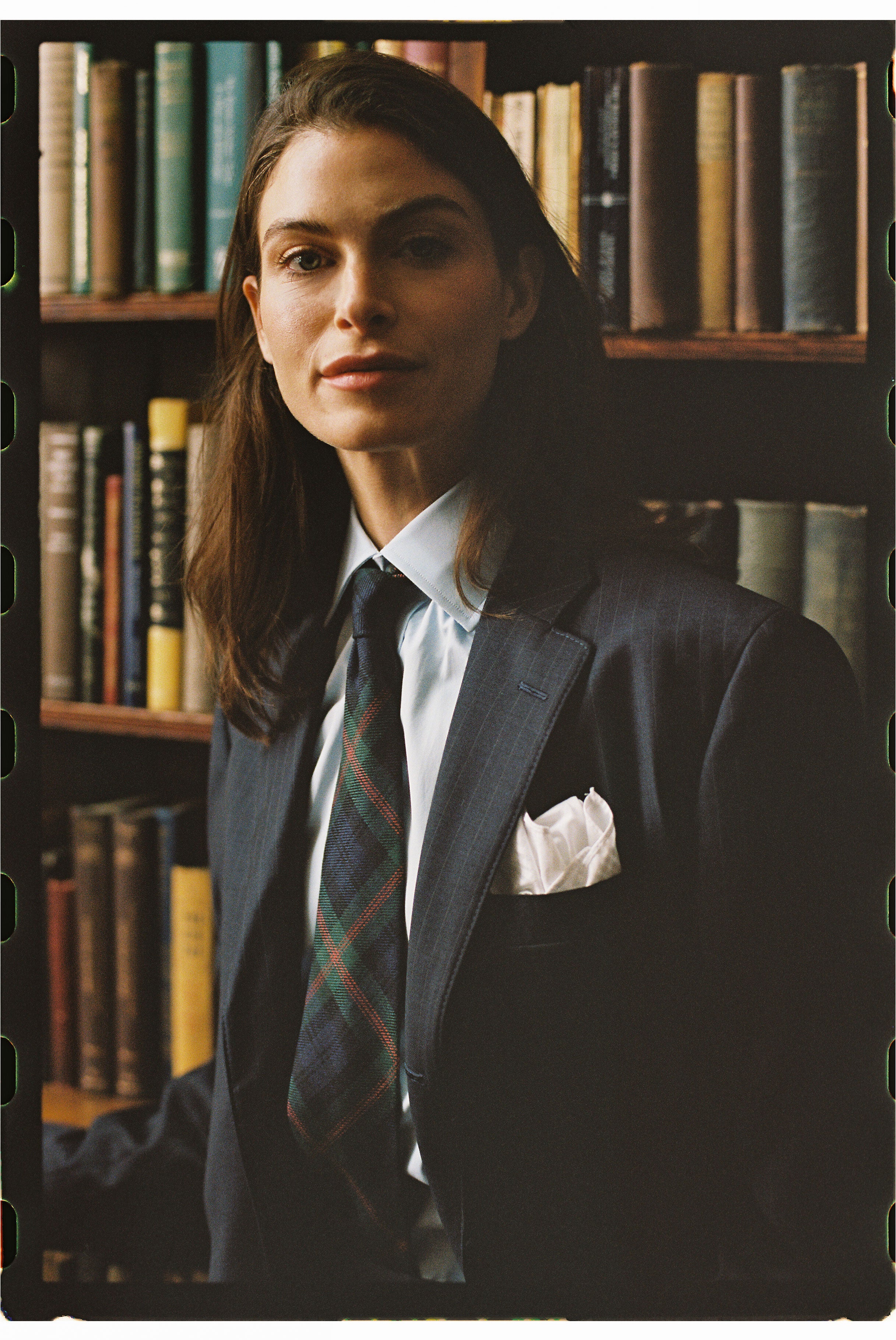 Made-in-USA Navy Chalkstripe Super 120s Wool Suit - Custom Make