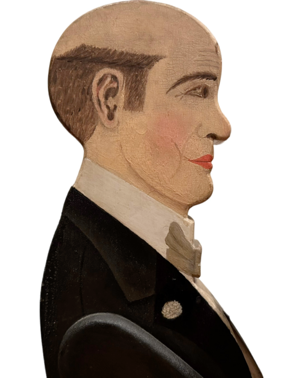 Antique Hand-Painted Standing Wooden Butler 35.5"H