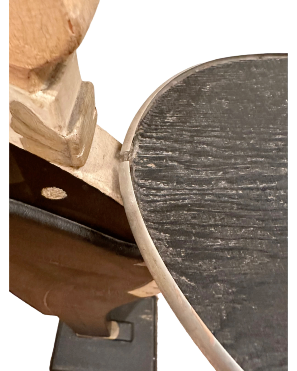 Antique Hand-Painted Standing Wooden Butler 35.5"H