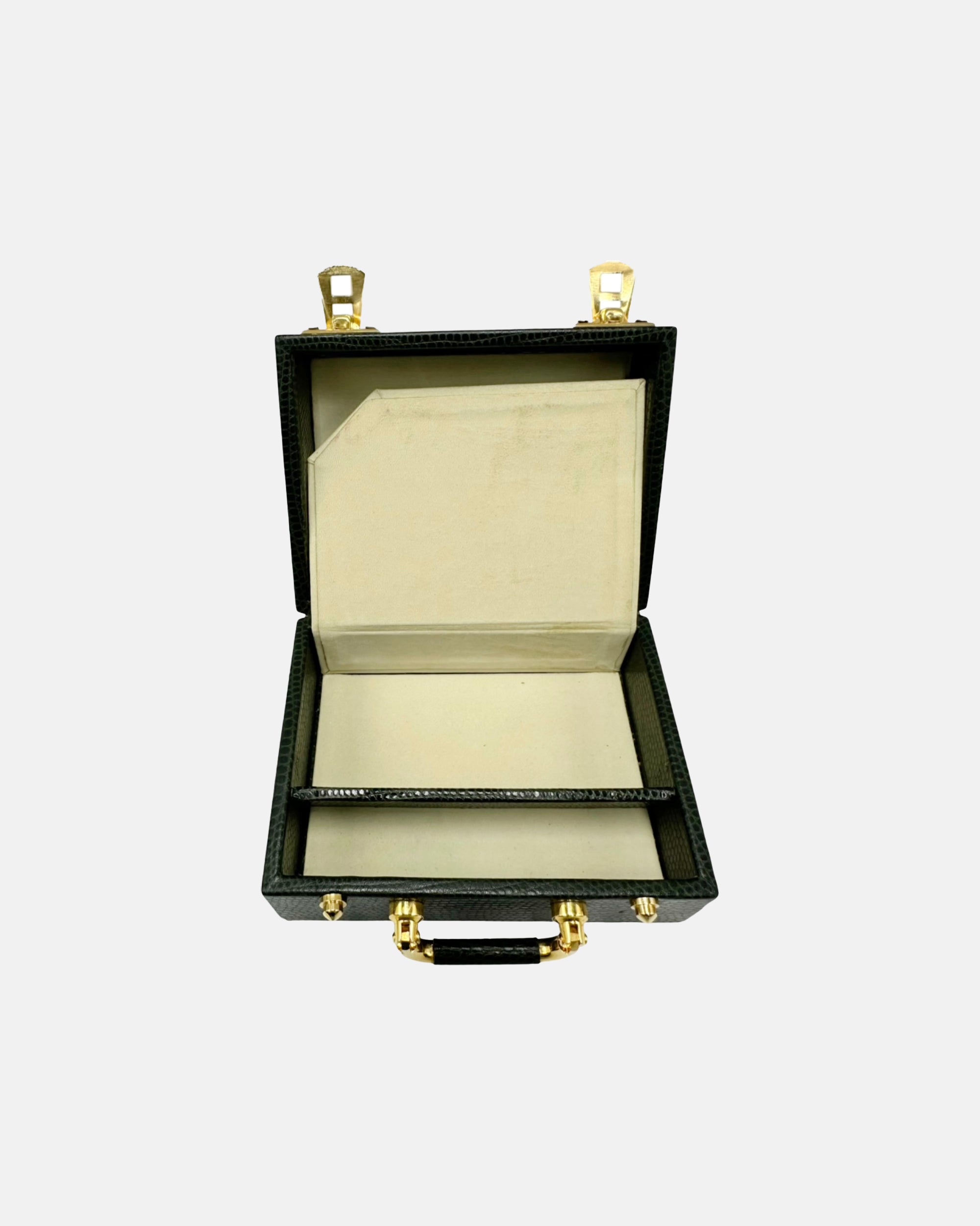 Asprey London Playing Cards and Dice with Green Leather Case