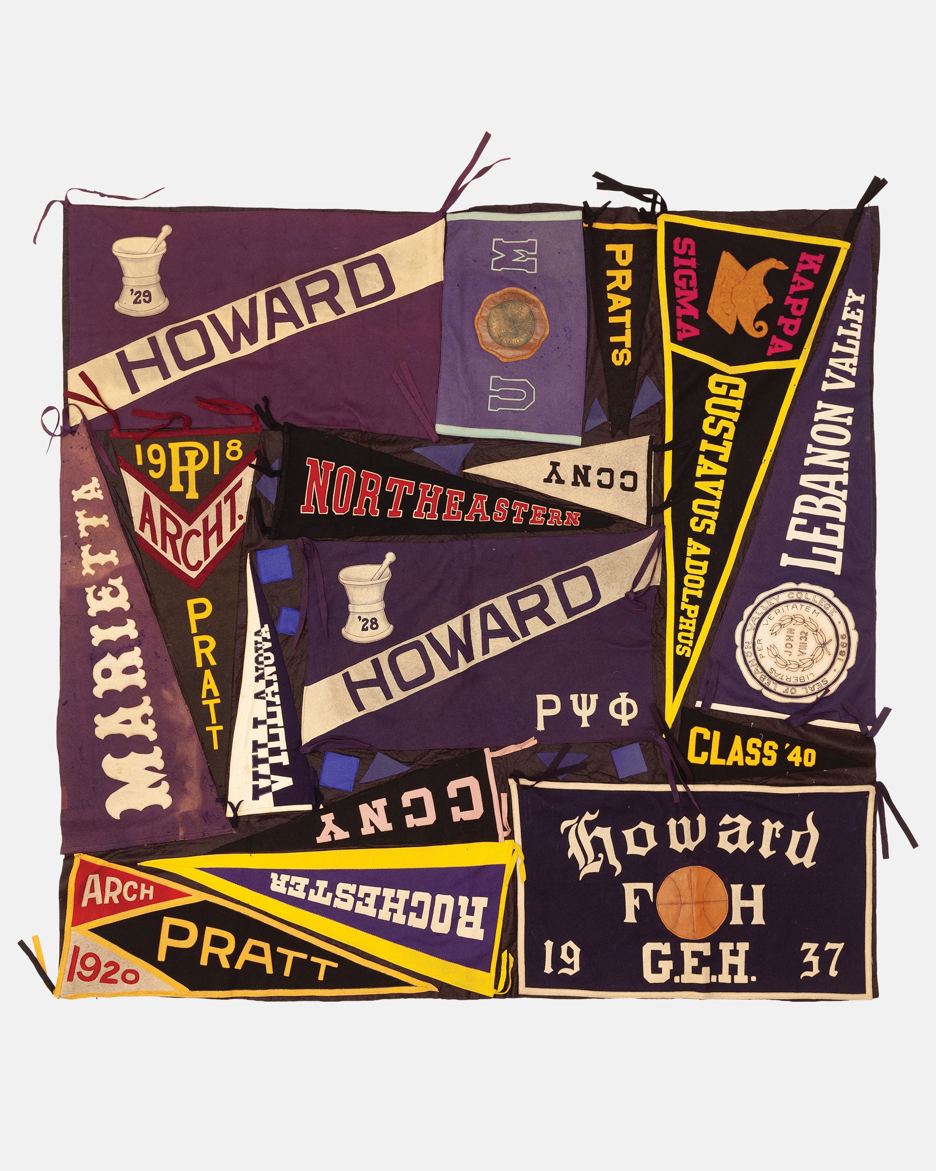 Vintage Pennant Quilt - Colleges #14