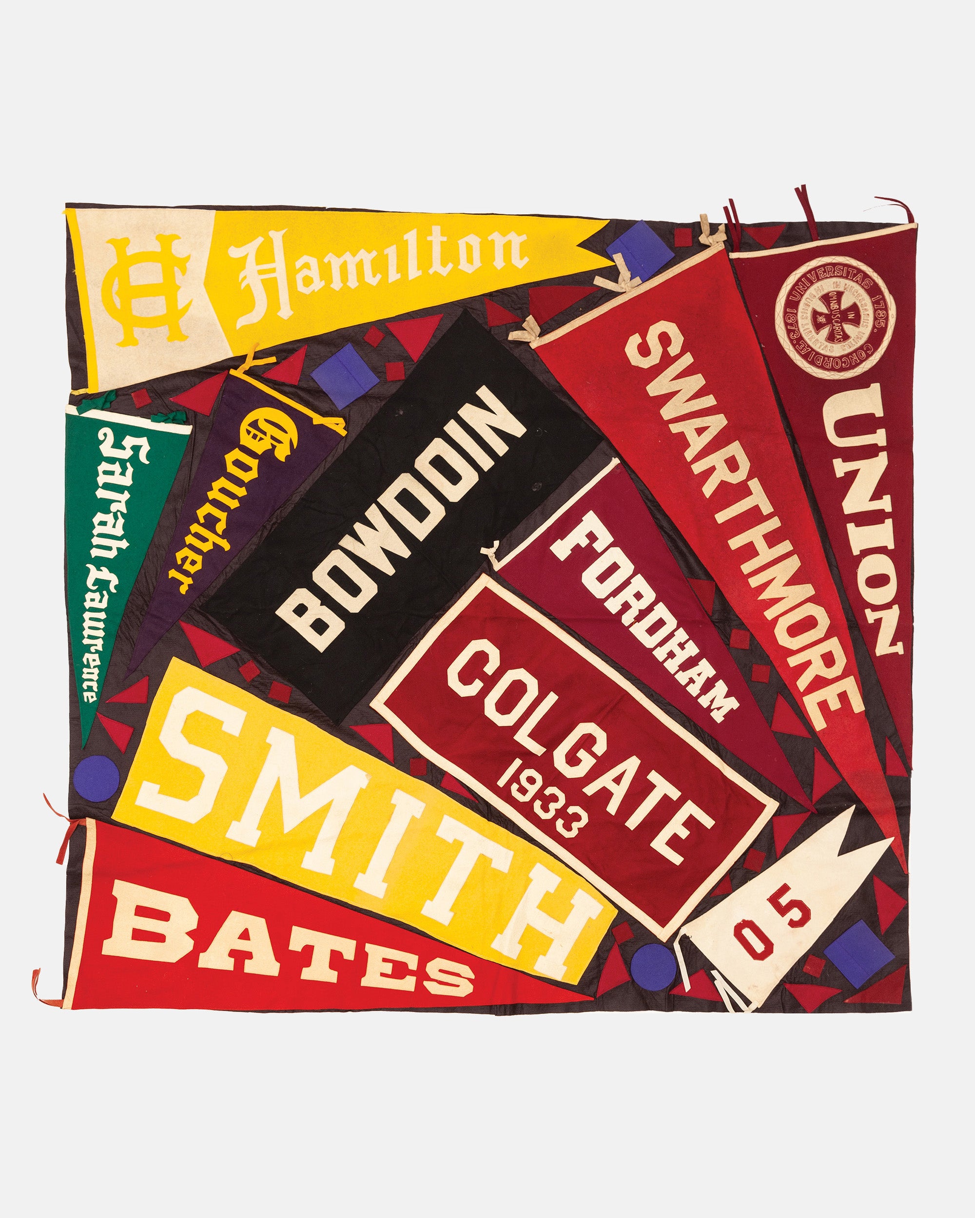 Vintage Pennant Quilt - Colleges #7