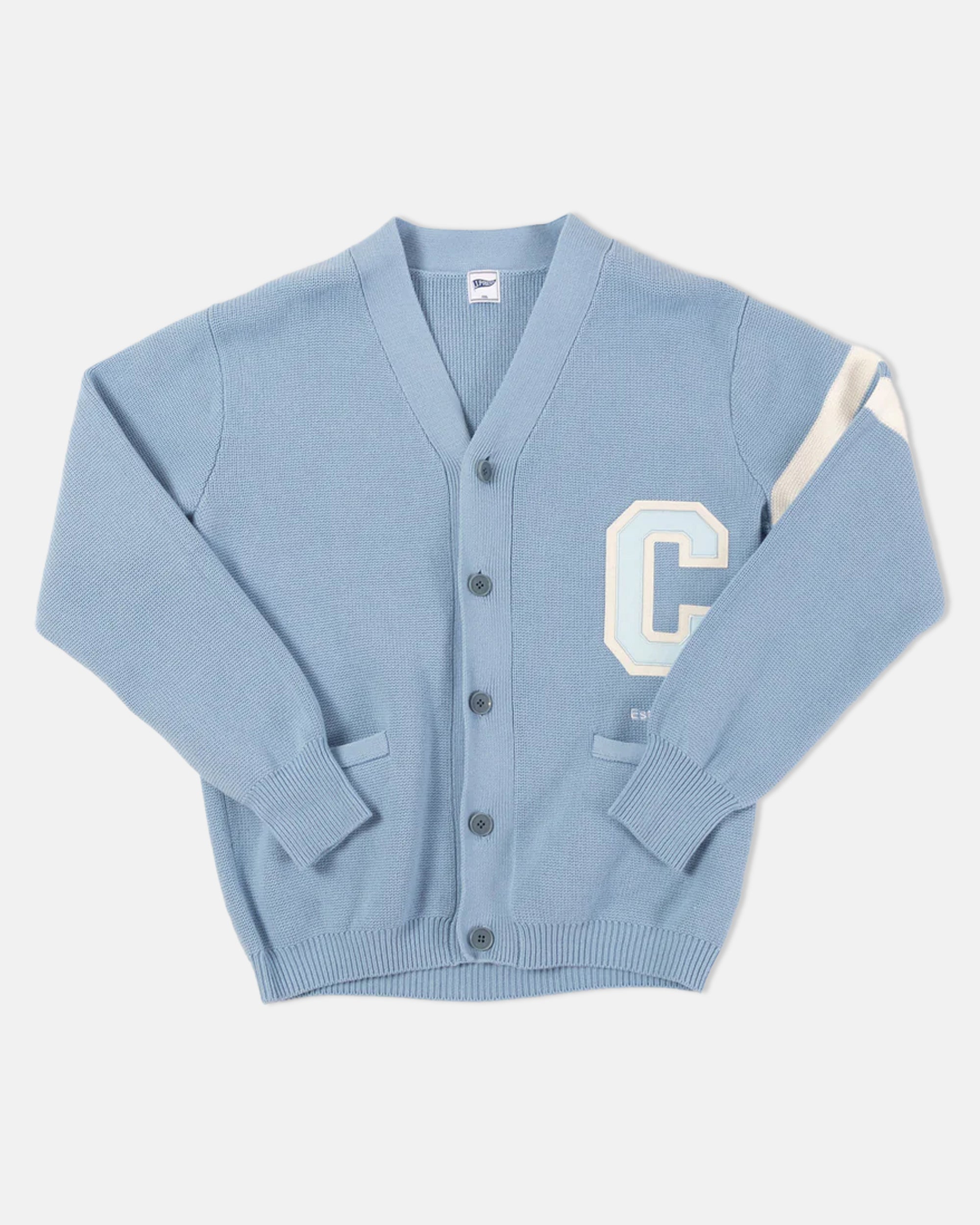 Columbia Varsity-Style Cotton Cardigan - Trim Fit
